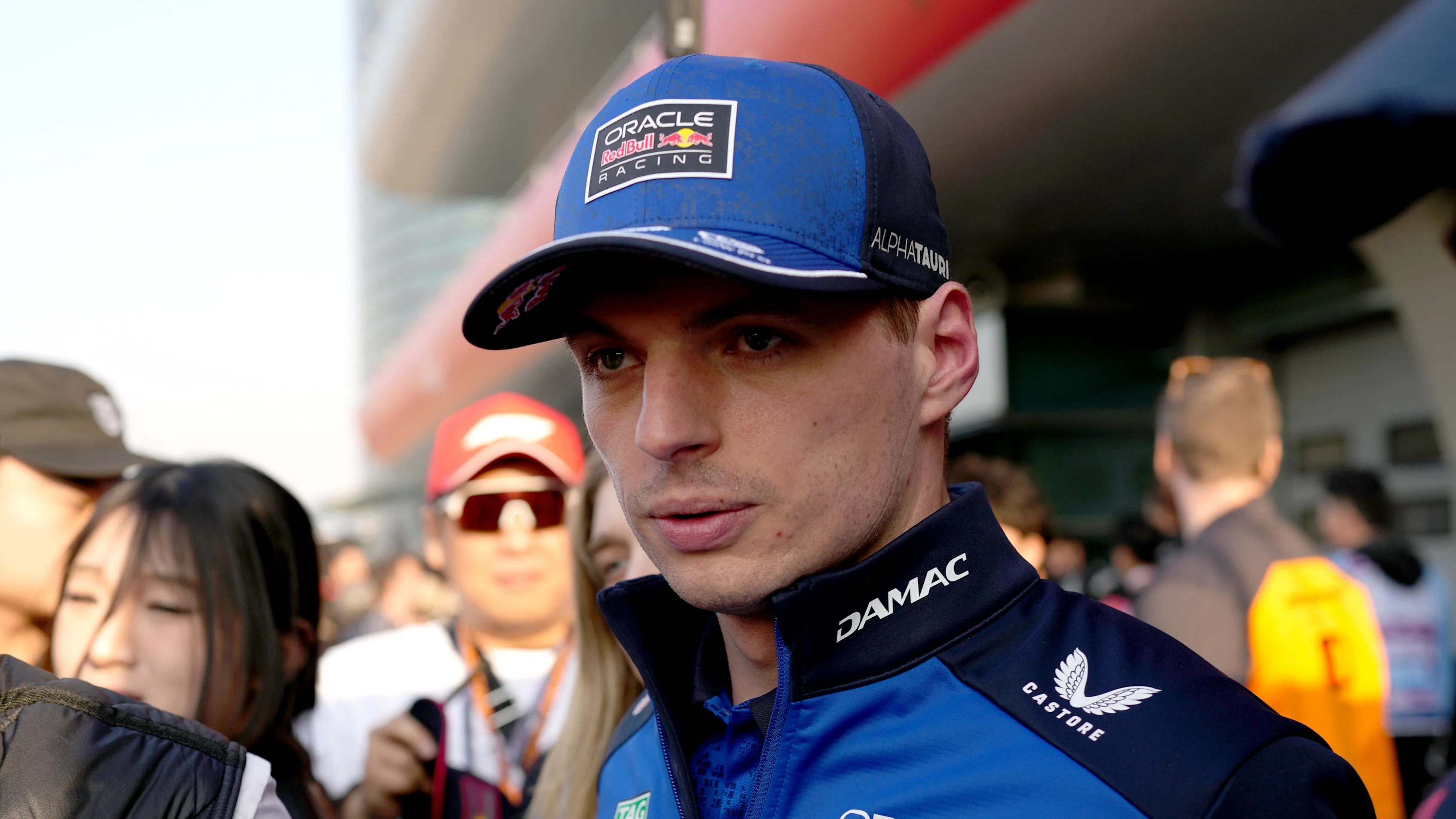 SHANGHAI, CHINA - MARCH 13: Eighth placed qualifier Max Verstappen of the Netherlands and Oracle