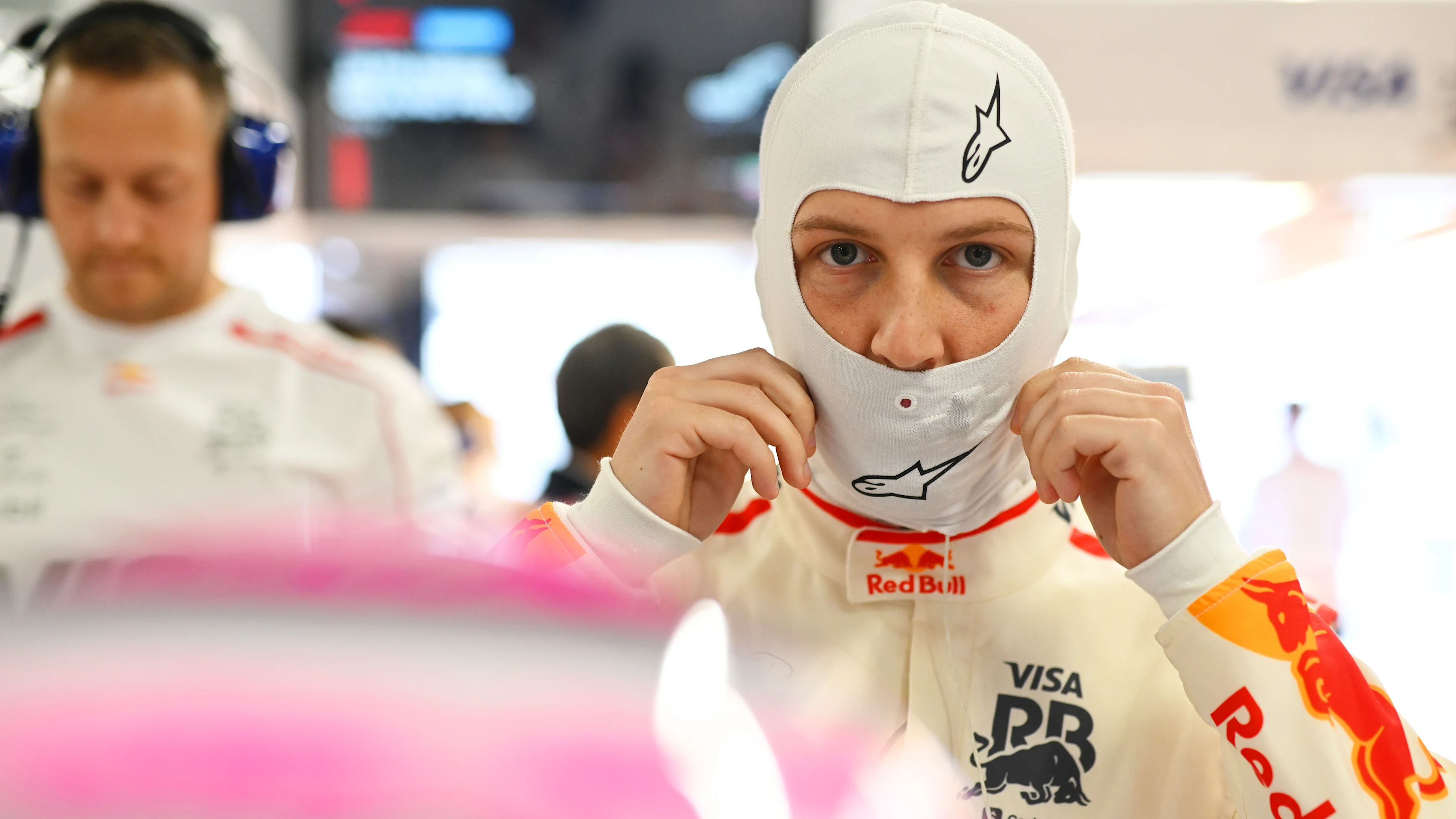 SUZUKA, JAPAN - MARCH 27: Liam Lawson of New Zealand and Visa Cash App Racing Bulls prepares to