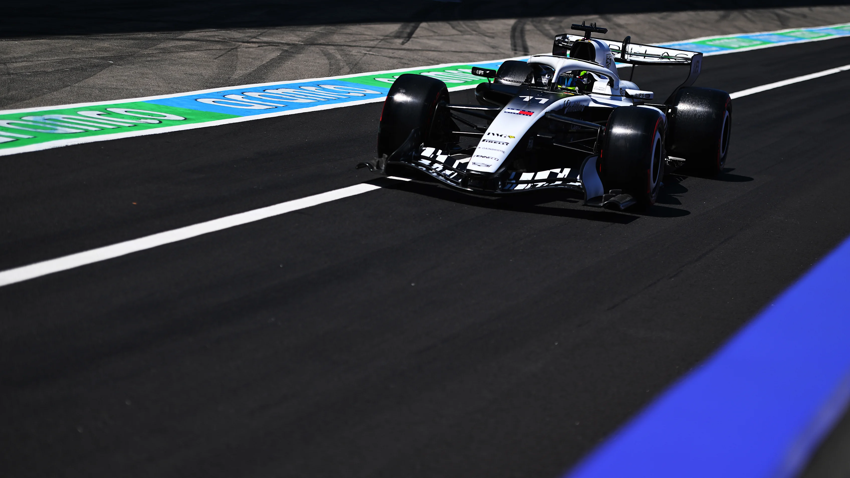 SUZUKA, JAPAN - MARCH 27: Sergio Perez of Mexico driving the (11) Cadillac F1 Team MAC-26 Ferrari in the Pitlane during practice ahead of the F1 Grand Prix of Japan at Suzuka Circuit on March 27, 2026 in Suzuka, Japan. (Photo by Rudy Carezzevoli/Getty Images)