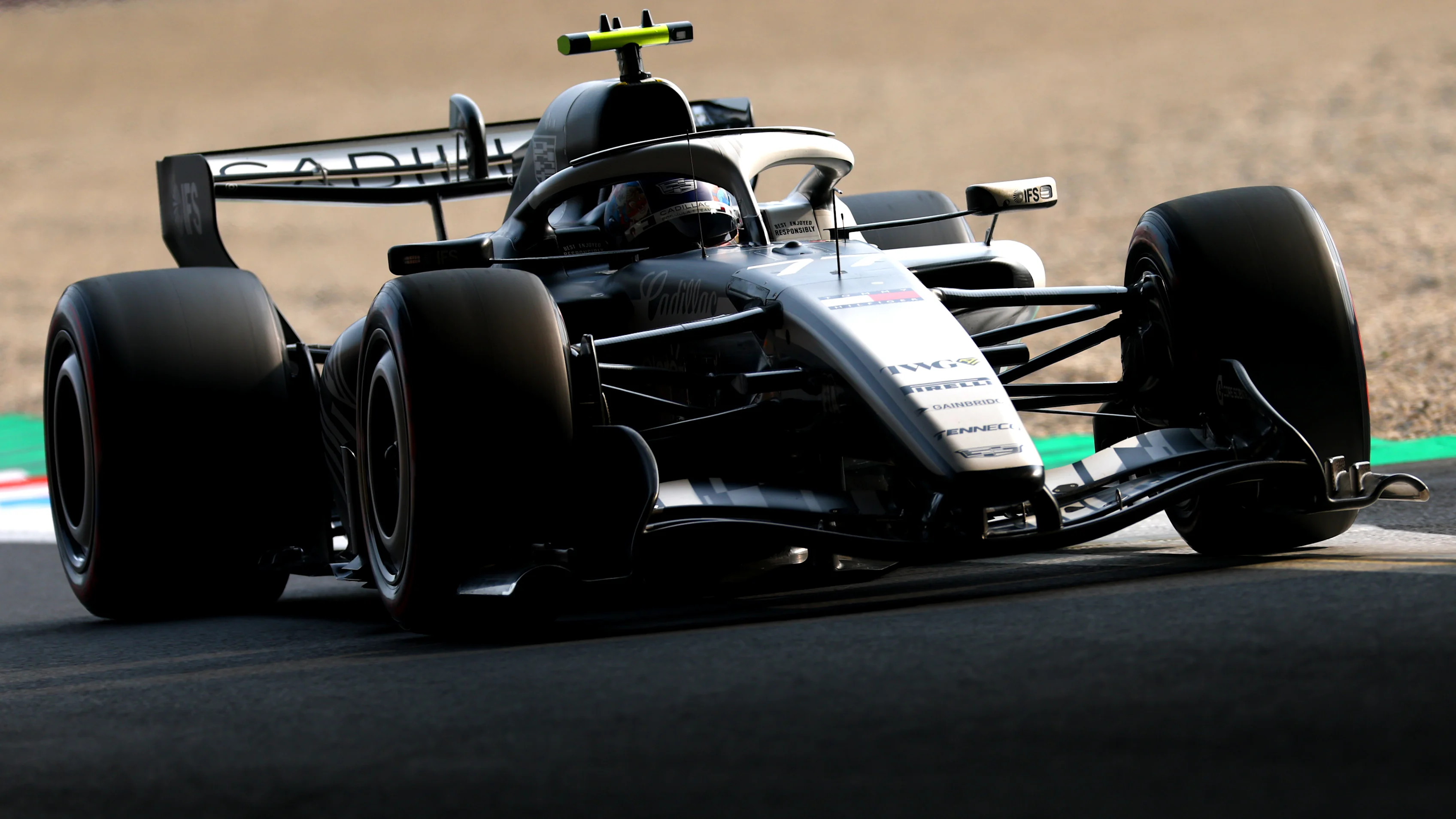 SUZUKA, JAPAN - MARCH 28: Valtteri Bottas of Finland driving the (77) Cadillac F1 Team MAC-26 Ferrari on track during qualifying ahead of the F1 Grand Prix of Japan at Suzuka Circuit on March 28, 2026 in Suzuka, Japan. (Photo by Clive Mason/Getty Images)