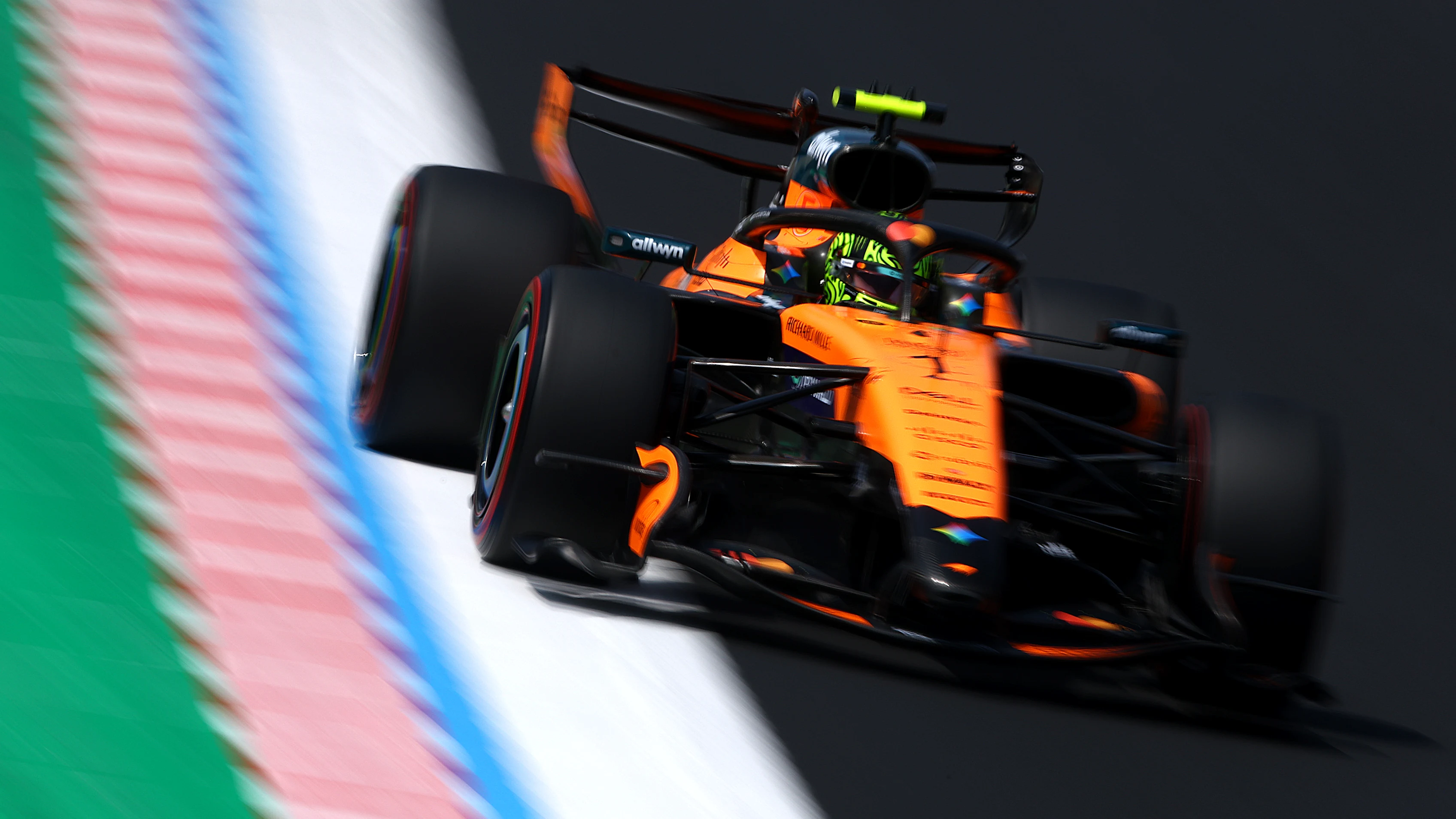 SUZUKA, JAPAN - MARCH 28: Lando Norris of Great Britain driving the (1) McLaren MCL40 Mercedes on