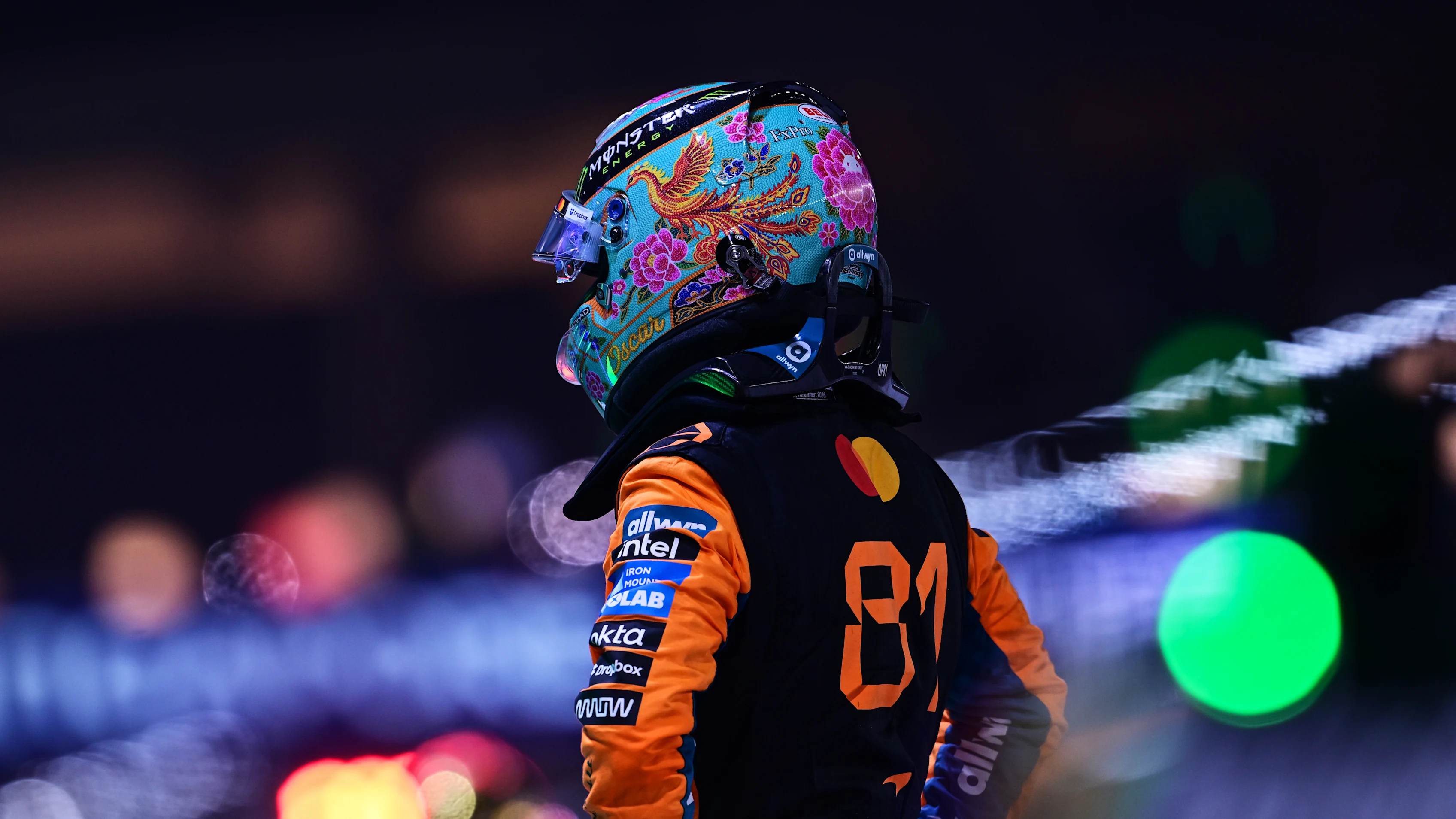 SINGAPORE, SINGAPORE - OCTOBER 10: Seventh placed qualifier Oscar Piastri of Australia and McLaren