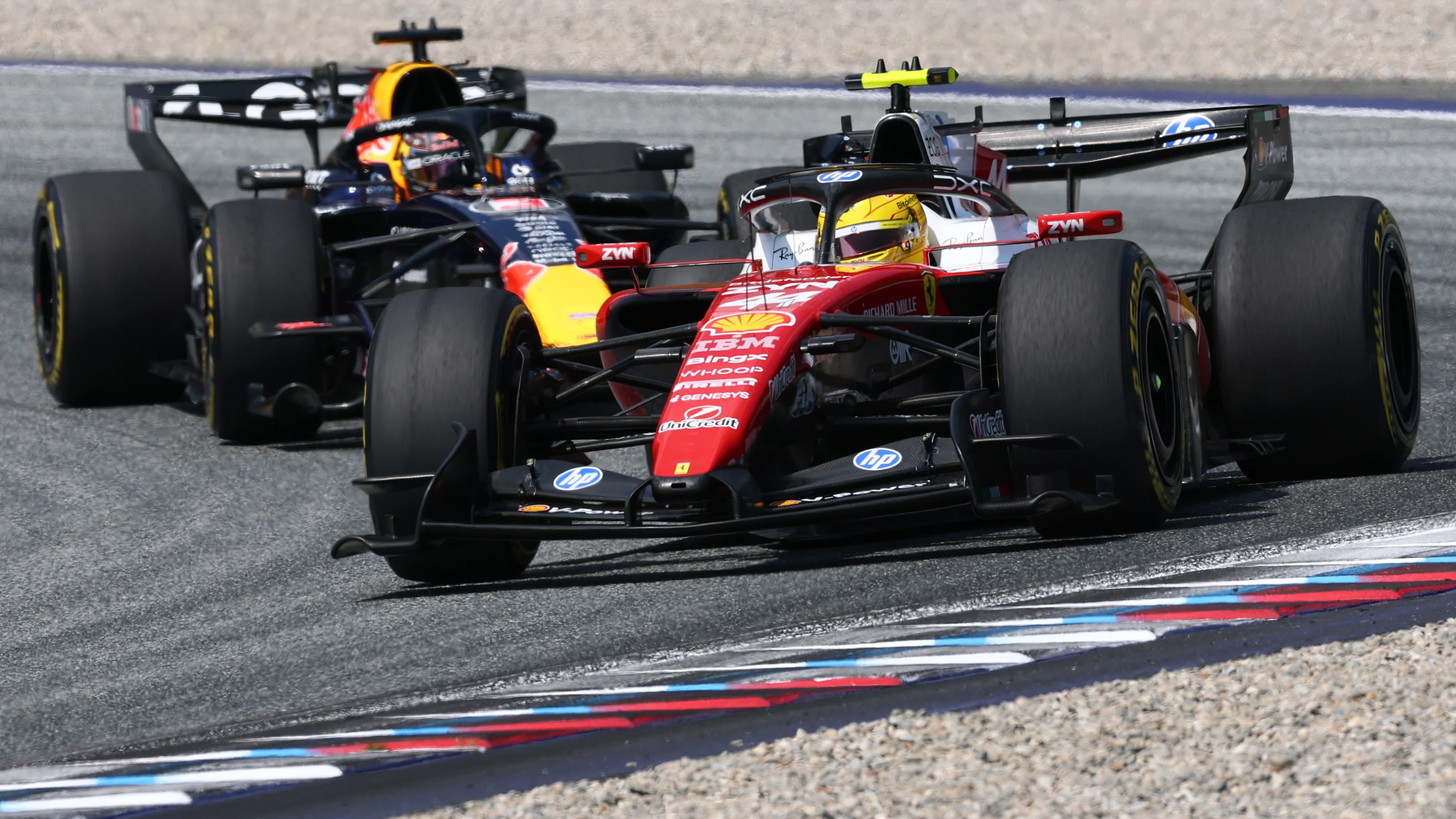 SPIELBERG, AUSTRIA - JUNE 28: Lewis Hamilton of Great Britain driving the (44) Scuderia Ferrari