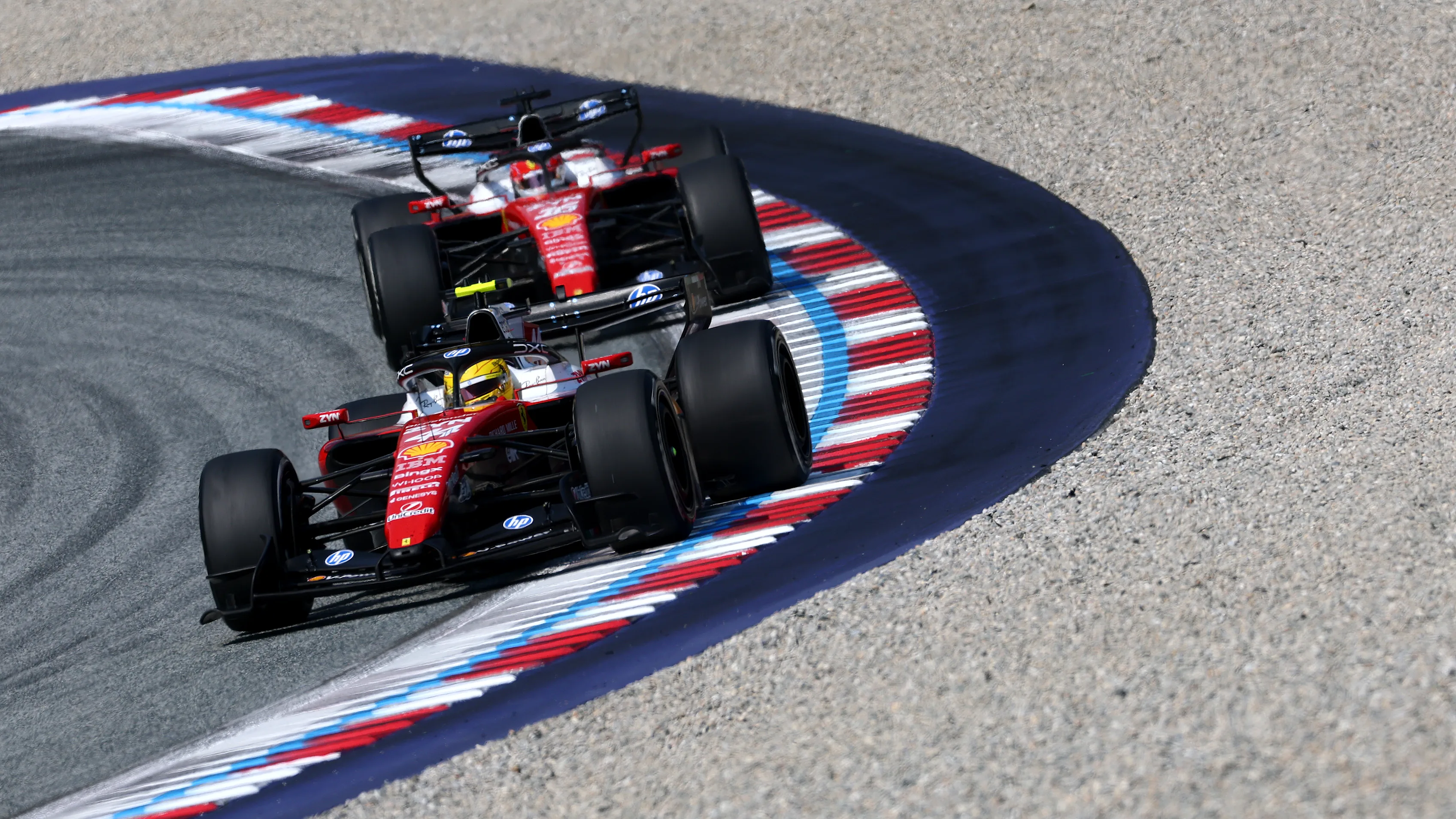 SPIELBERG, AUSTRIA - JUNE 28: Lewis Hamilton of Great Britain driving the (44) Scuderia Ferrari