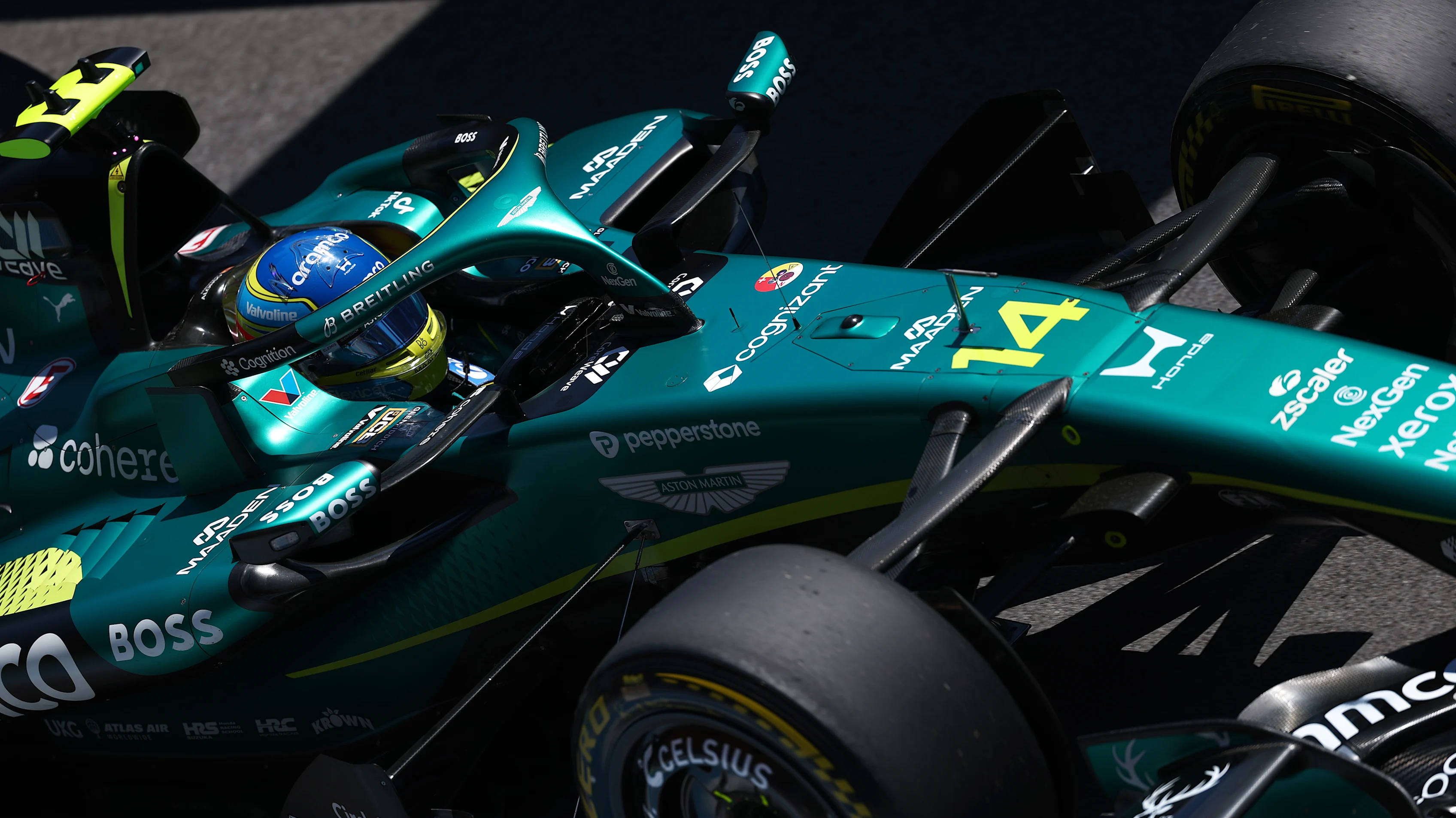 SPIELBERG, AUSTRIA - JUNE 27: Fernando Alonso of Spain driving the (14) Aston Martin F1 Team AMR26