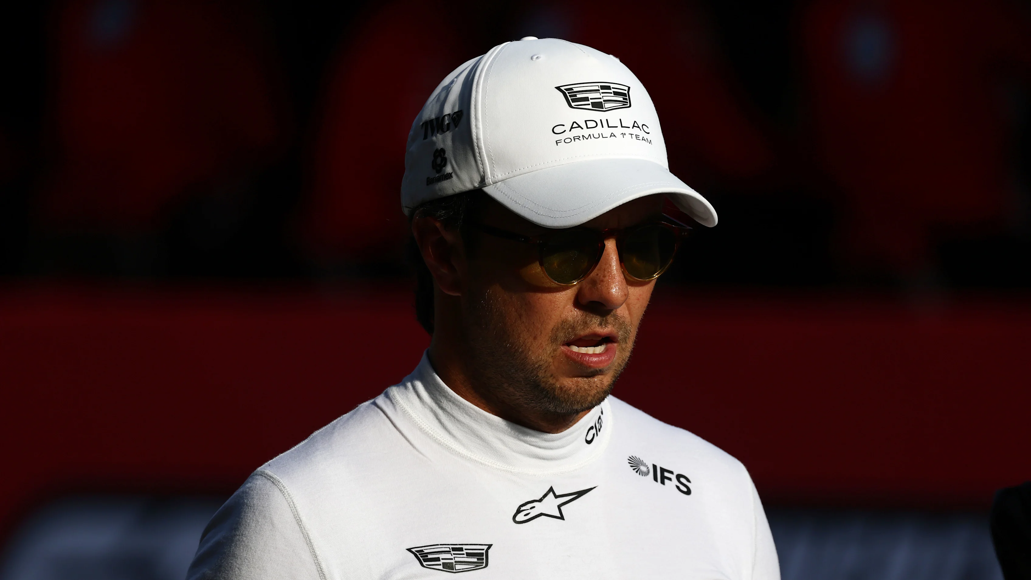 BAKU, AZERBAIJAN - SEPTEMBER 25: Twentieth placed qualifier Sergio Perez of Mexico and Cadillac F1
