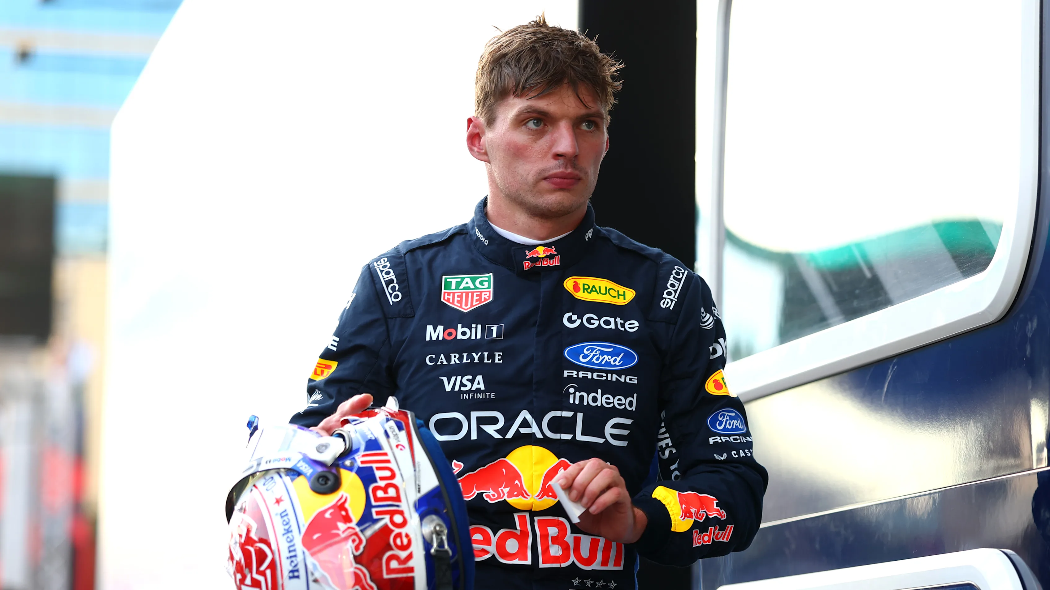 BAKU, AZERBAIJAN - SEPTEMBER 25: Eighth placed qualifier Max Verstappen of the Netherlands and