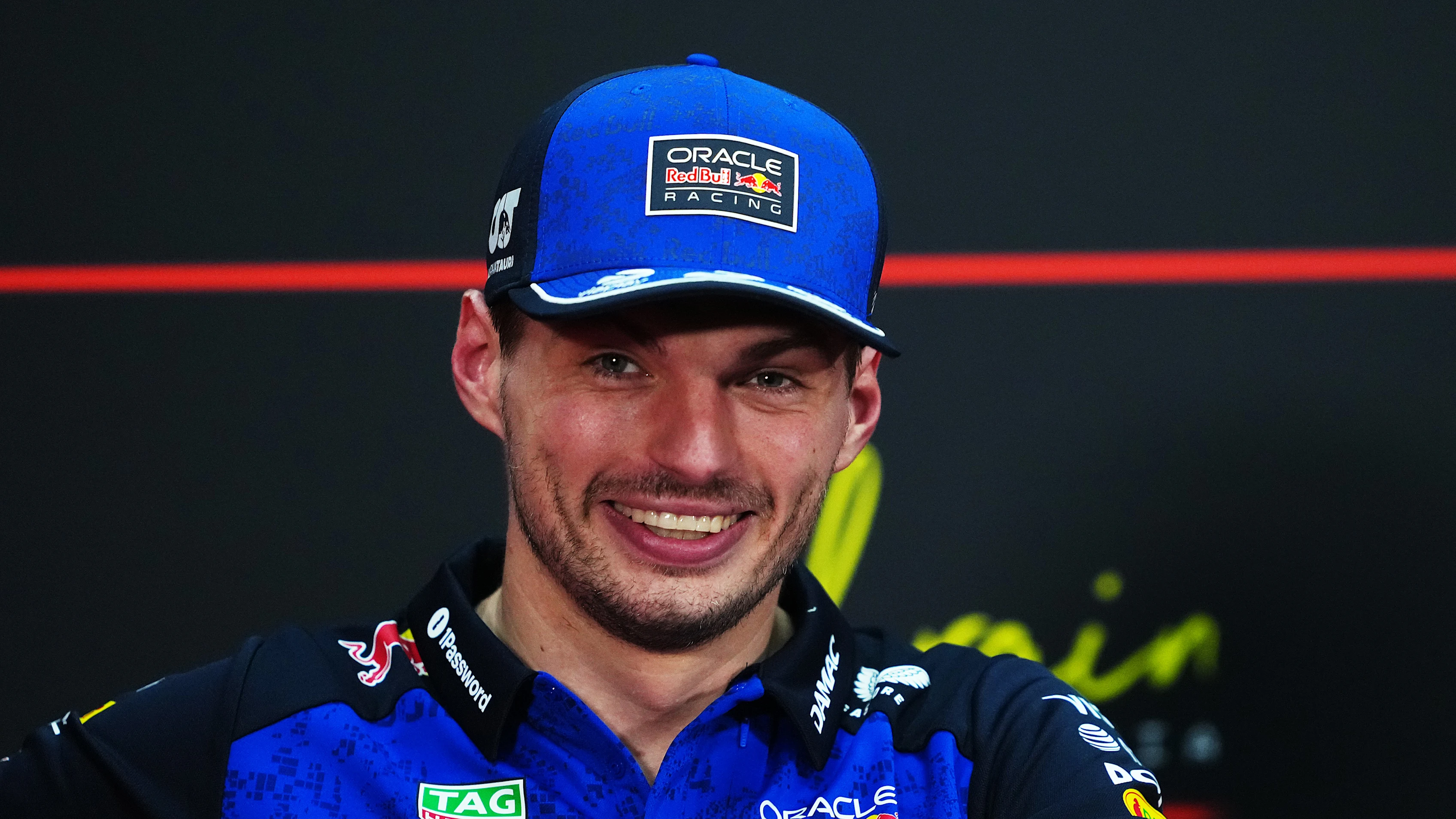 KUALA LUMPUR, MALAYSIA - OCTOBER 03: Pole position qualifier Max Verstappen of the Netherlands and