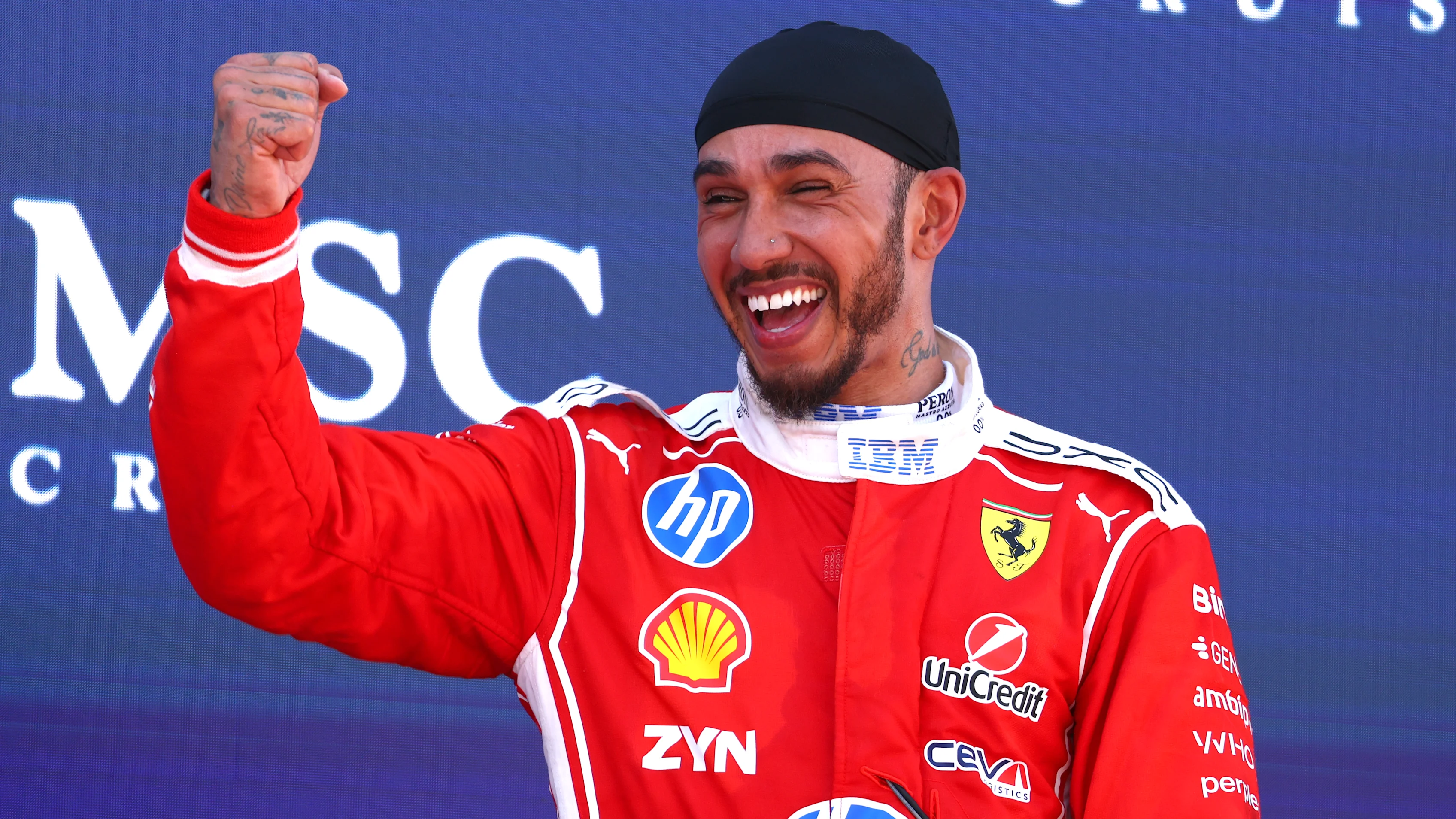 BARCELONA, SPAIN - JUNE 14: Race winner Lewis Hamilton of Great Britain and Scuderia Ferrari