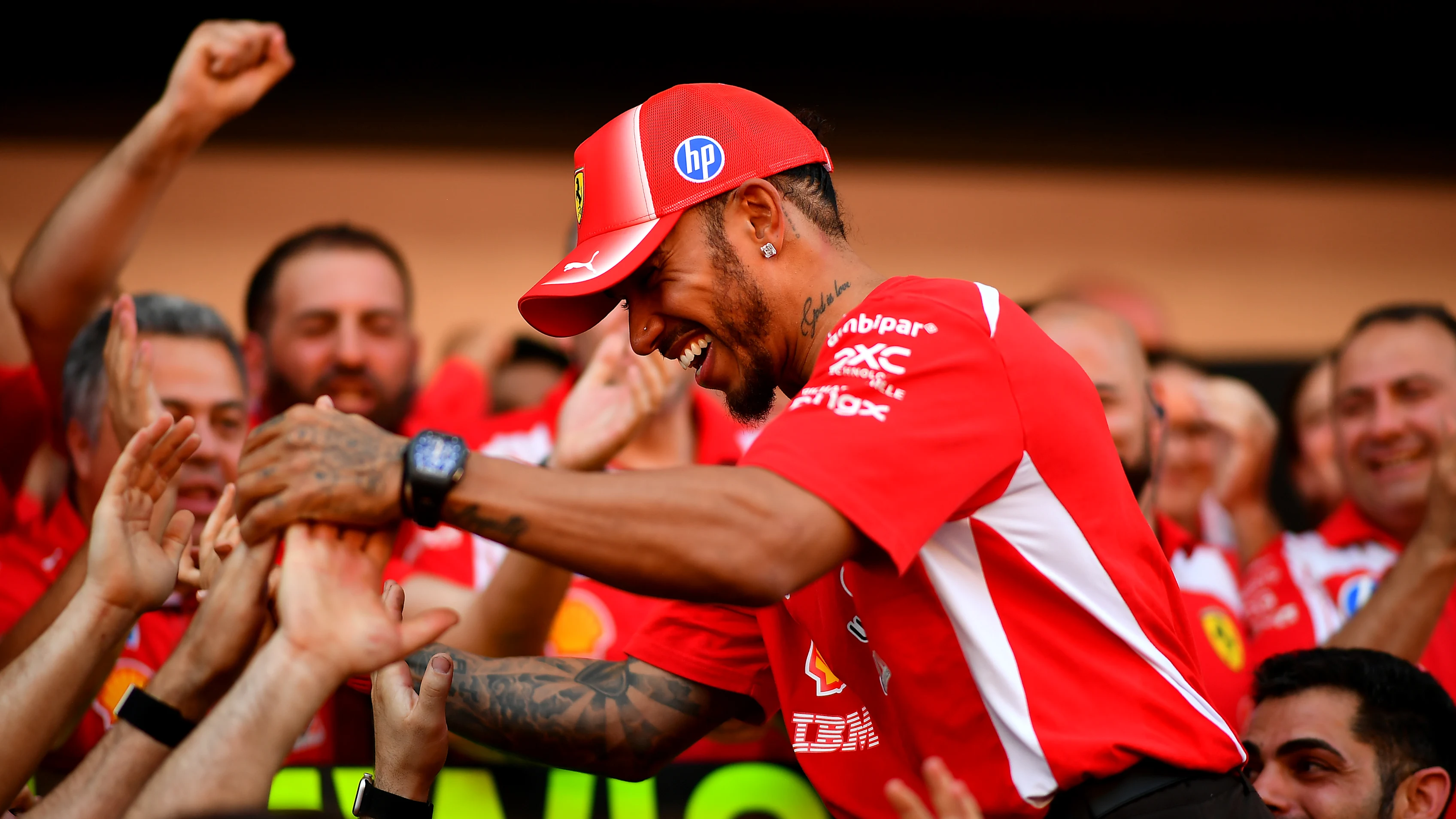 BARCELONA, SPAIN - JUNE 14: Race winner Lewis Hamilton of Great Britain and Scuderia Ferrari