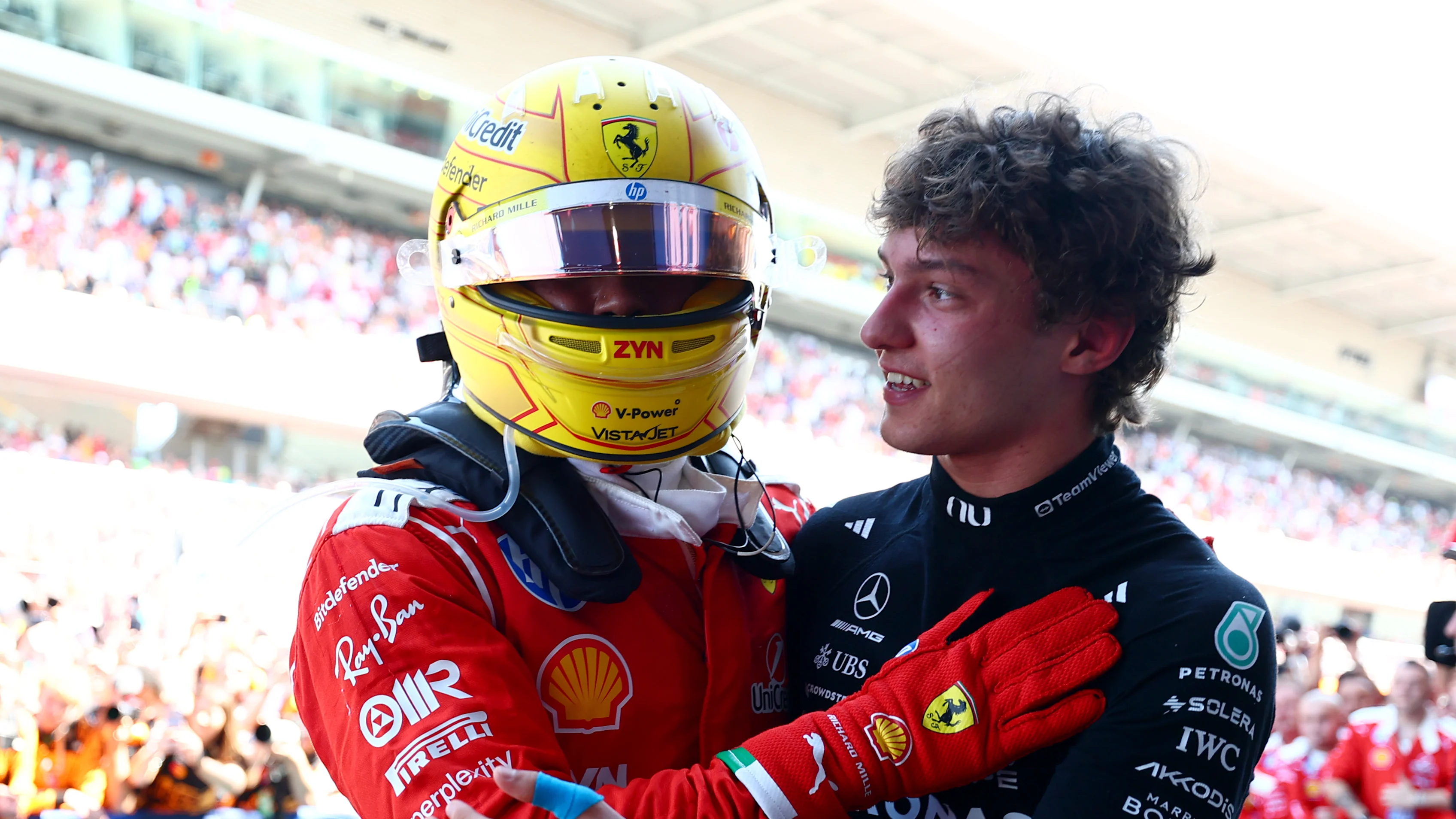 BARCELONA, SPAIN - JUNE 14: Race winner Lewis Hamilton of Great Britain and Scuderia Ferrari is