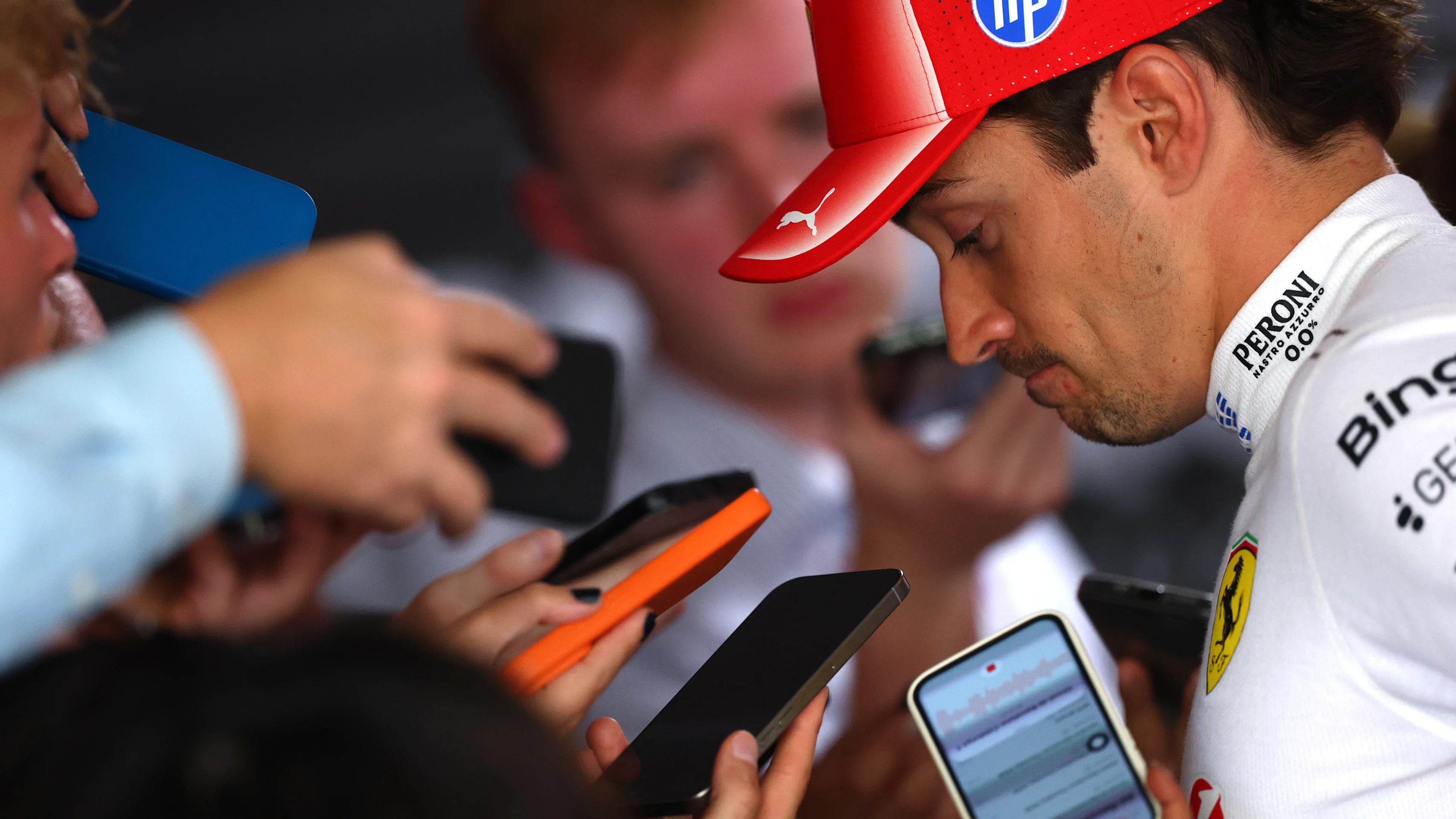 BARCELONA, SPAIN - JUNE 13: Tenth placed qualifier Charles Leclerc of Monaco and Scuderia Ferrari