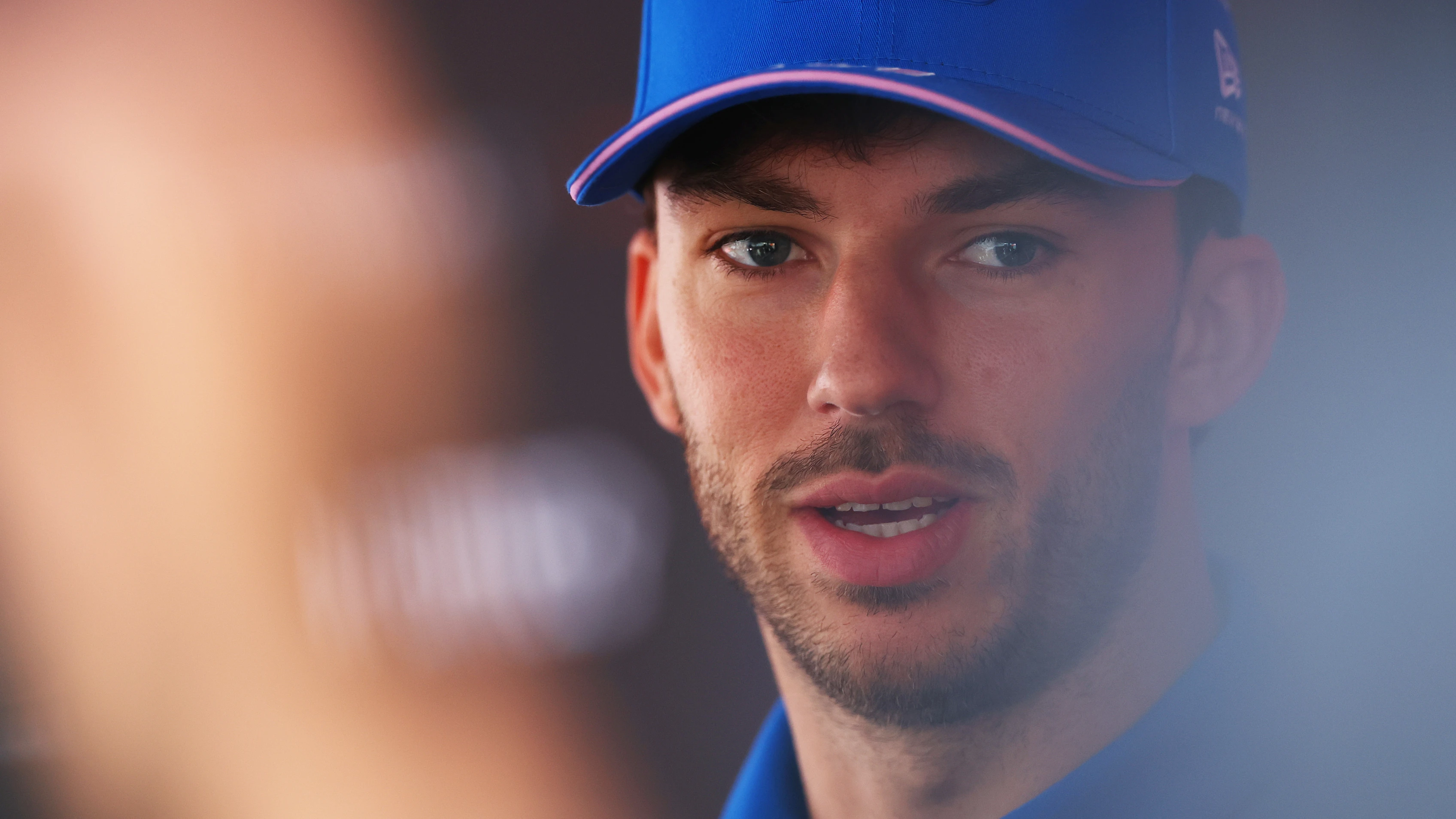SPA, BELGIUM - JULY 16: Pierre Gasly of France and Alpine F1 talks to the media during previews