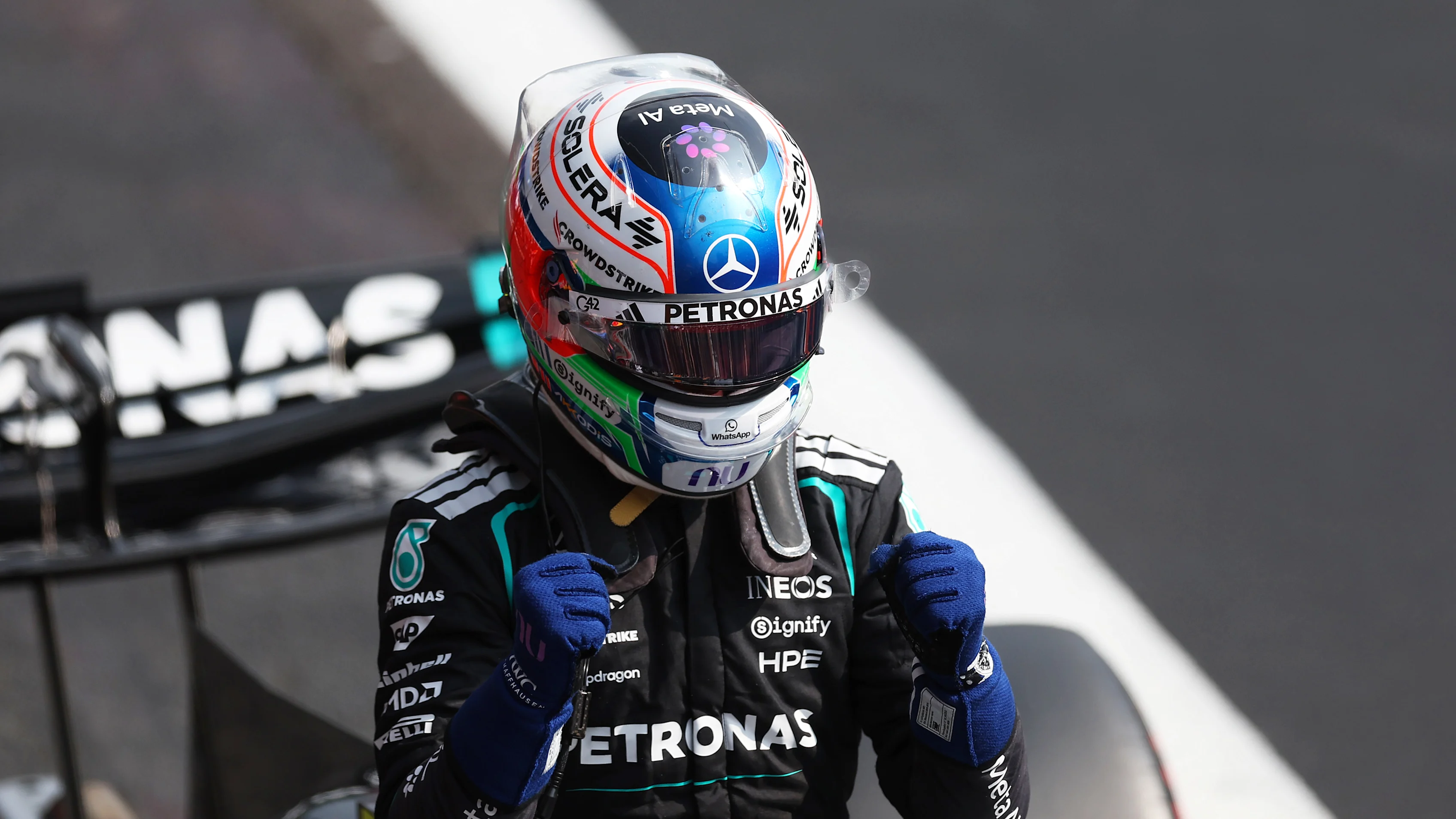 SPA, BELGIUM - JULY 18: Pole position qualifier Andrea Kimi Antonelli of Italy and Mercedes AMG