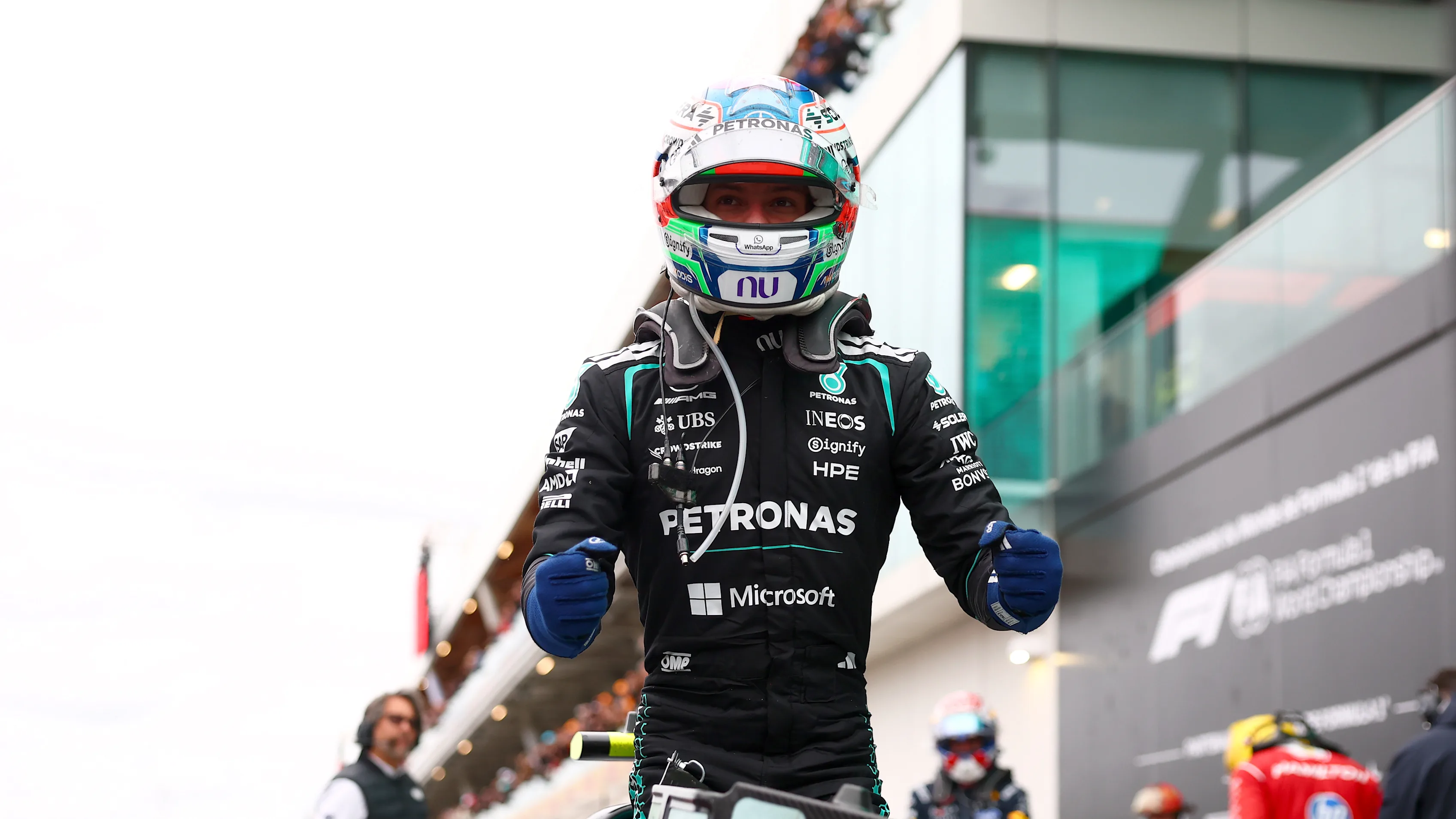MONTREAL, QUEBEC - MAY 24: Race winner Andrea Kimi Antonelli of Italy and Mercedes AMG Petronas F1