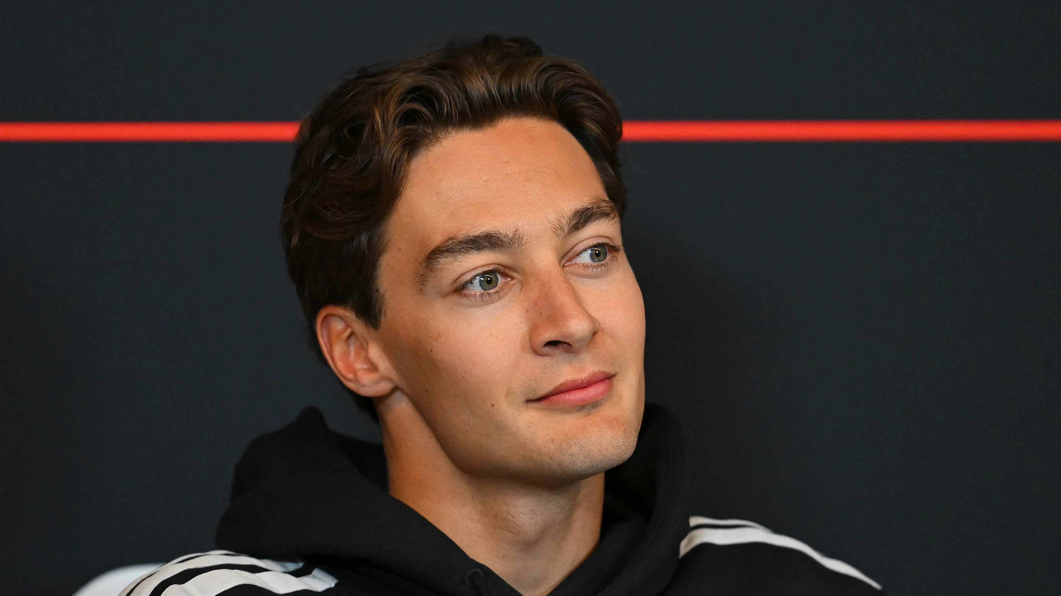 MONTREAL, QUEBEC - MAY 21: George Russell of Great Britain and Mercedes AMG Petronas F1 Team looks