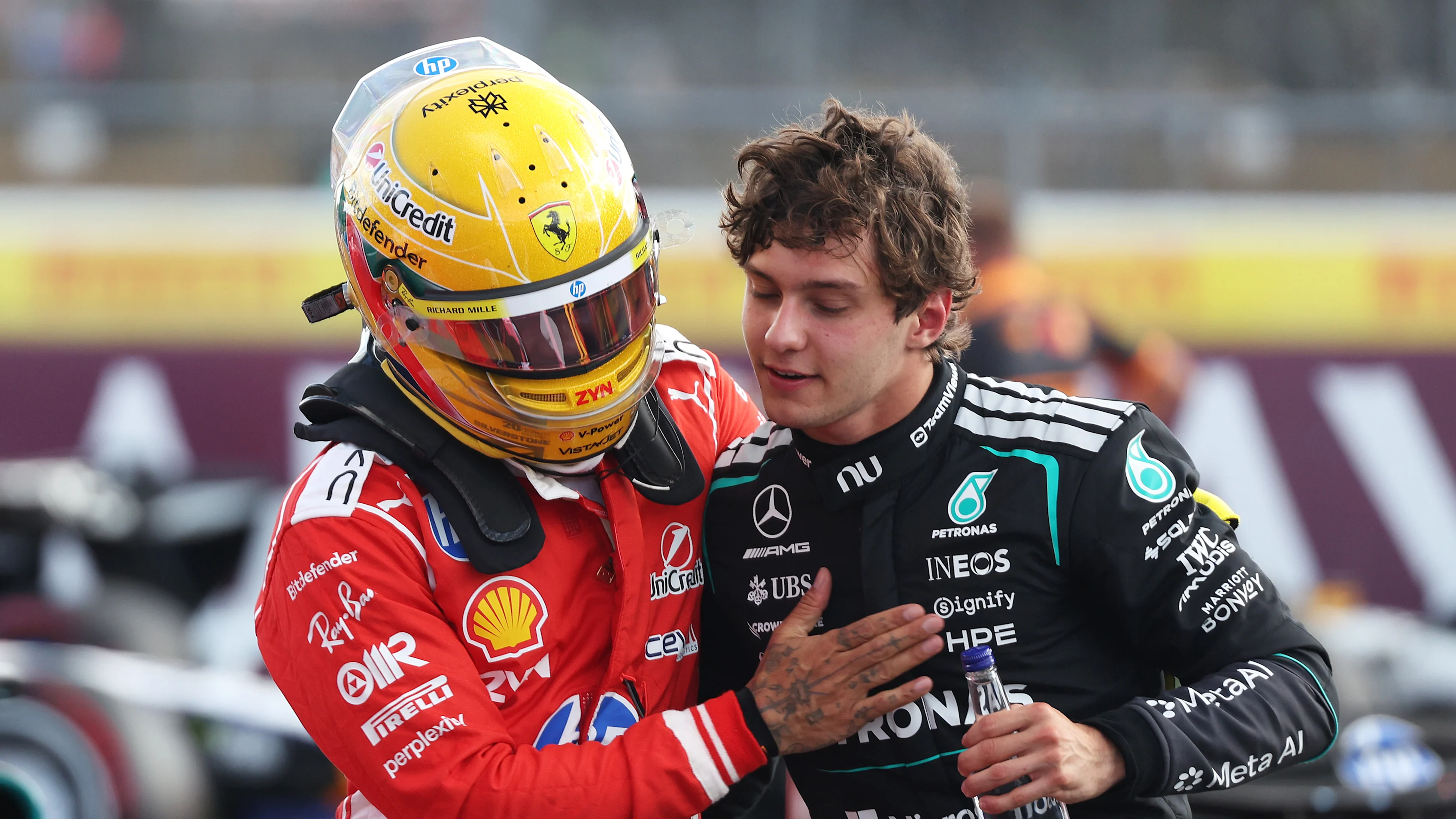 NORTHAMPTON, ENGLAND - JULY 04: Pole position qualifier Andrea Kimi Antonelli of Italy and Mercedes