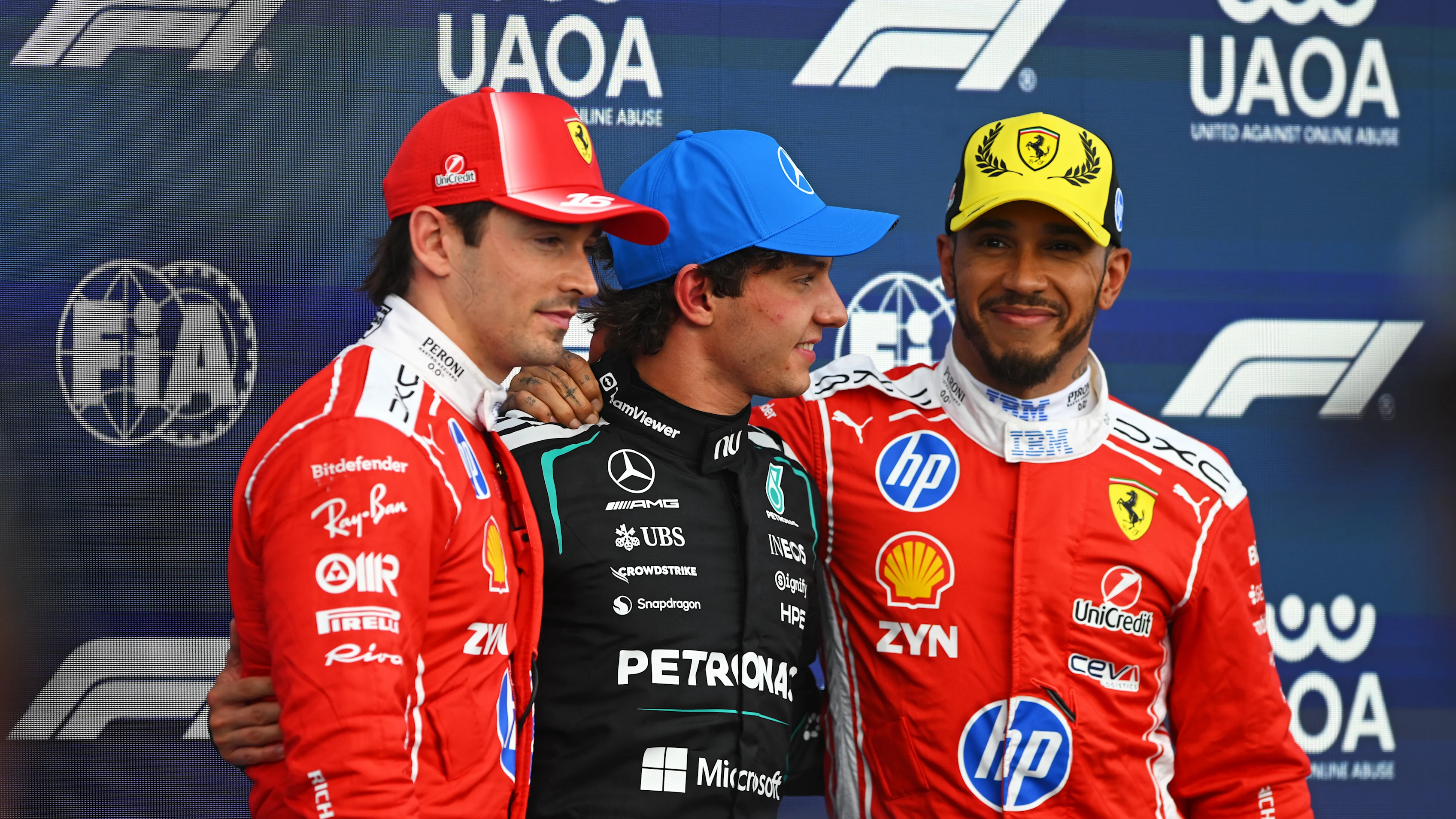 NORTHAMPTON, ENGLAND - JULY 04: Pole position qualifier Andrea Kimi Antonelli of Italy and Mercedes