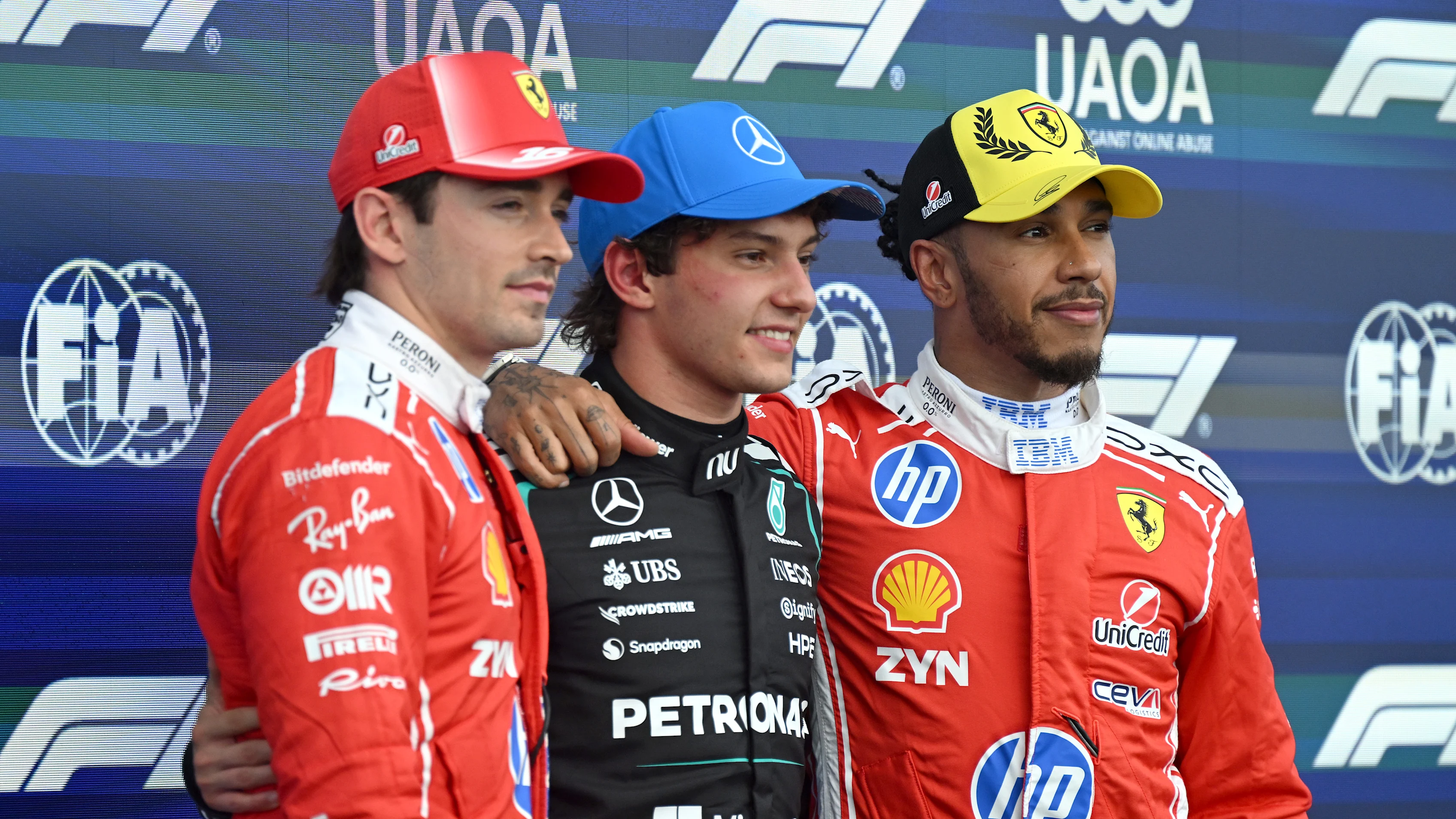 NORTHAMPTON, ENGLAND - JULY 04: Pole position qualifier Andrea Kimi Antonelli of Italy and Mercedes