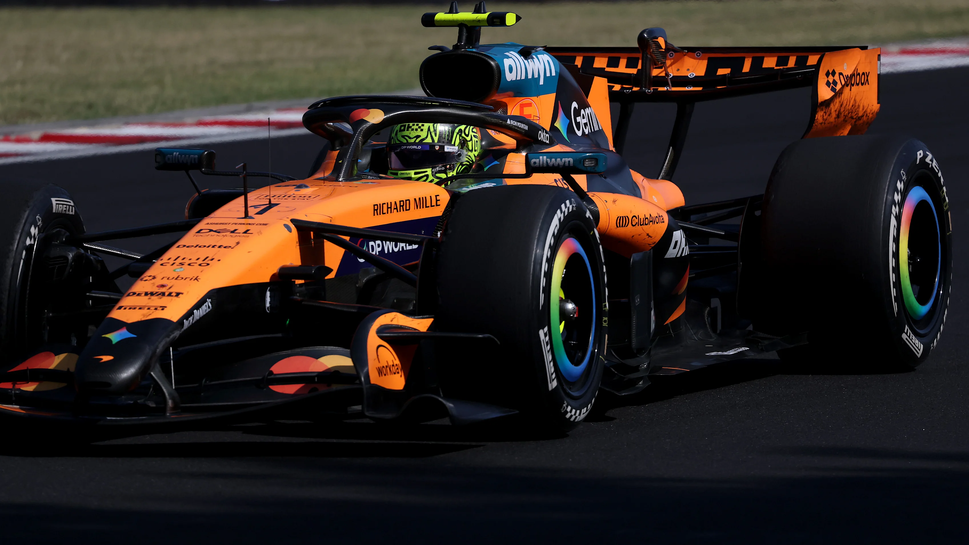 BUDAPEST, HUNGARY - JULY 26: Lando Norris of Great Britain driving the (1) McLaren MCL40 Mercedes
