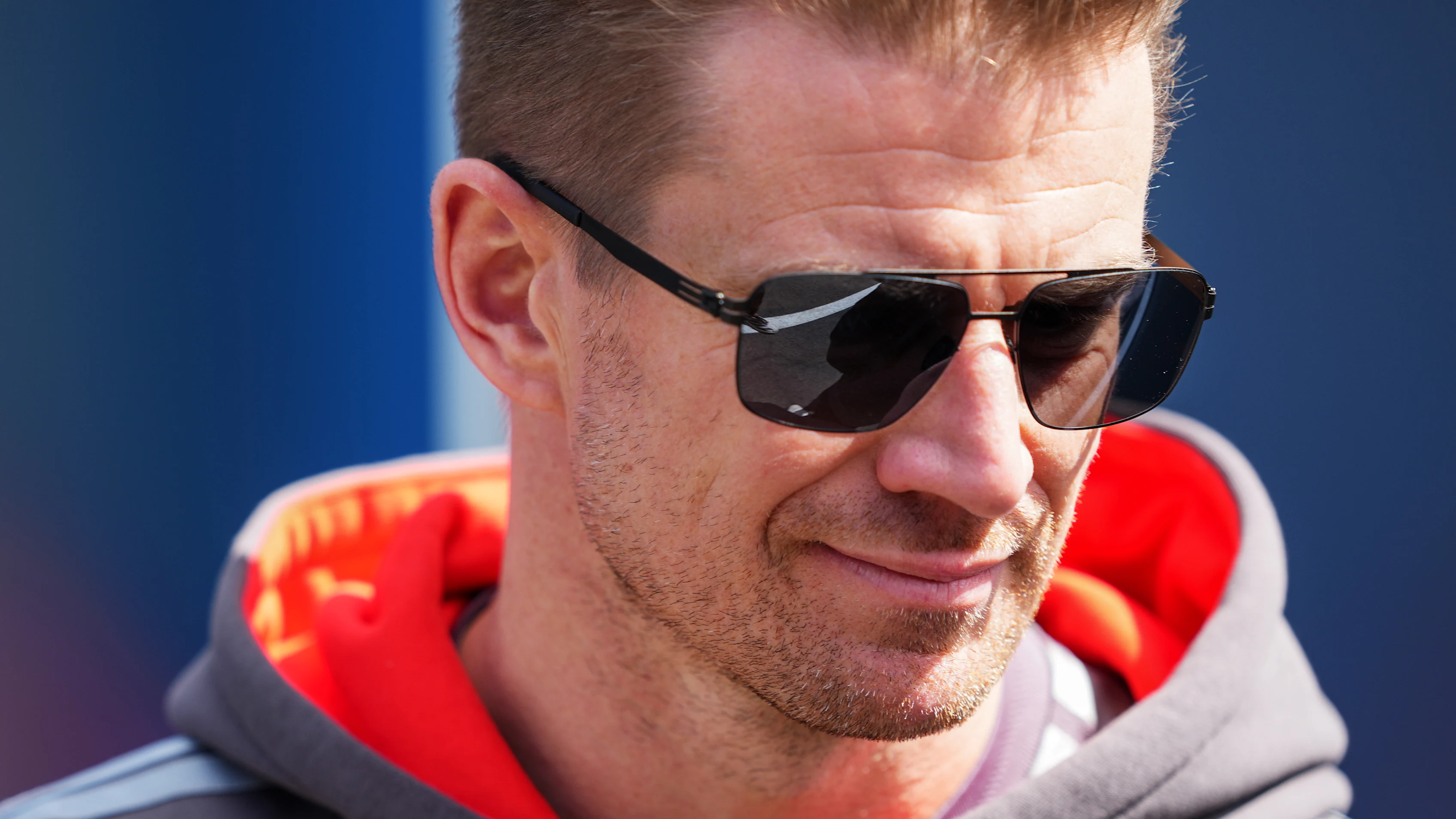 BUDAPEST, HUNGARY - JULY 24: Nico Hulkenberg of Germany and Audi F1 Team arrives in the Paddock