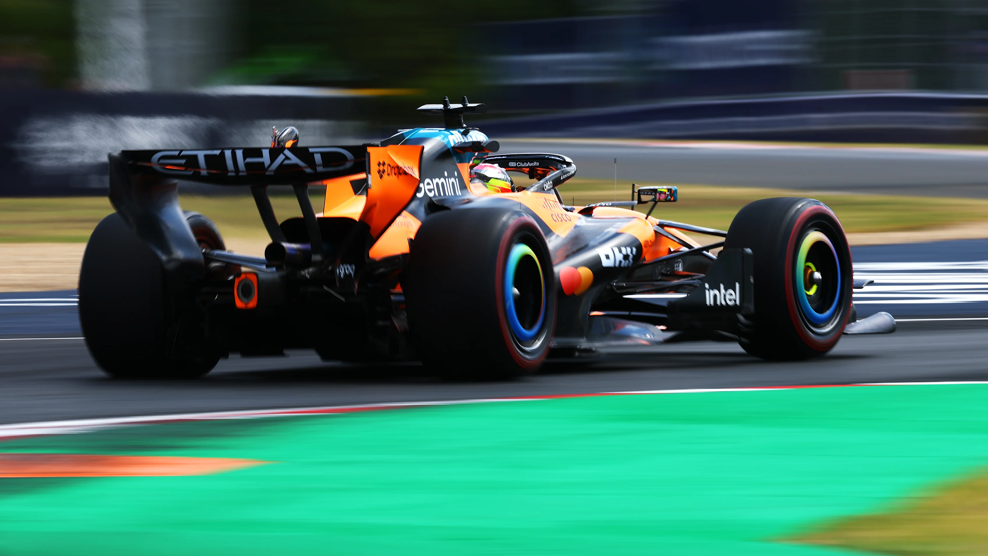 BUDAPEST, HUNGARY - JULY 24: Leonardo Fornaroli of Italy driving the (67) McLaren MCL40 Mercedes on