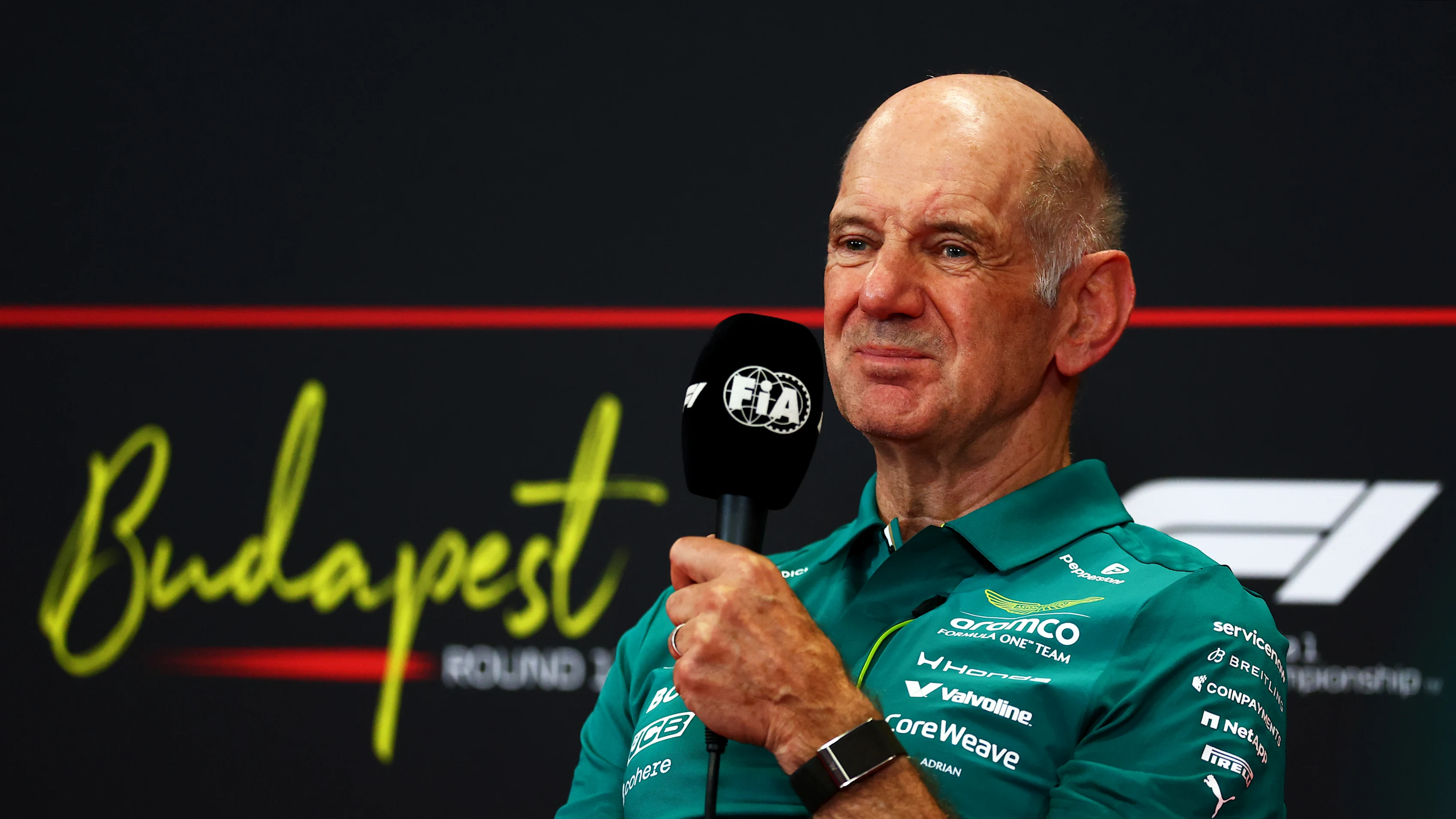 BUDAPEST, HUNGARY - JULY 24: Adrian Newey, Team Principal of Aston Martin F1 Team in the Team