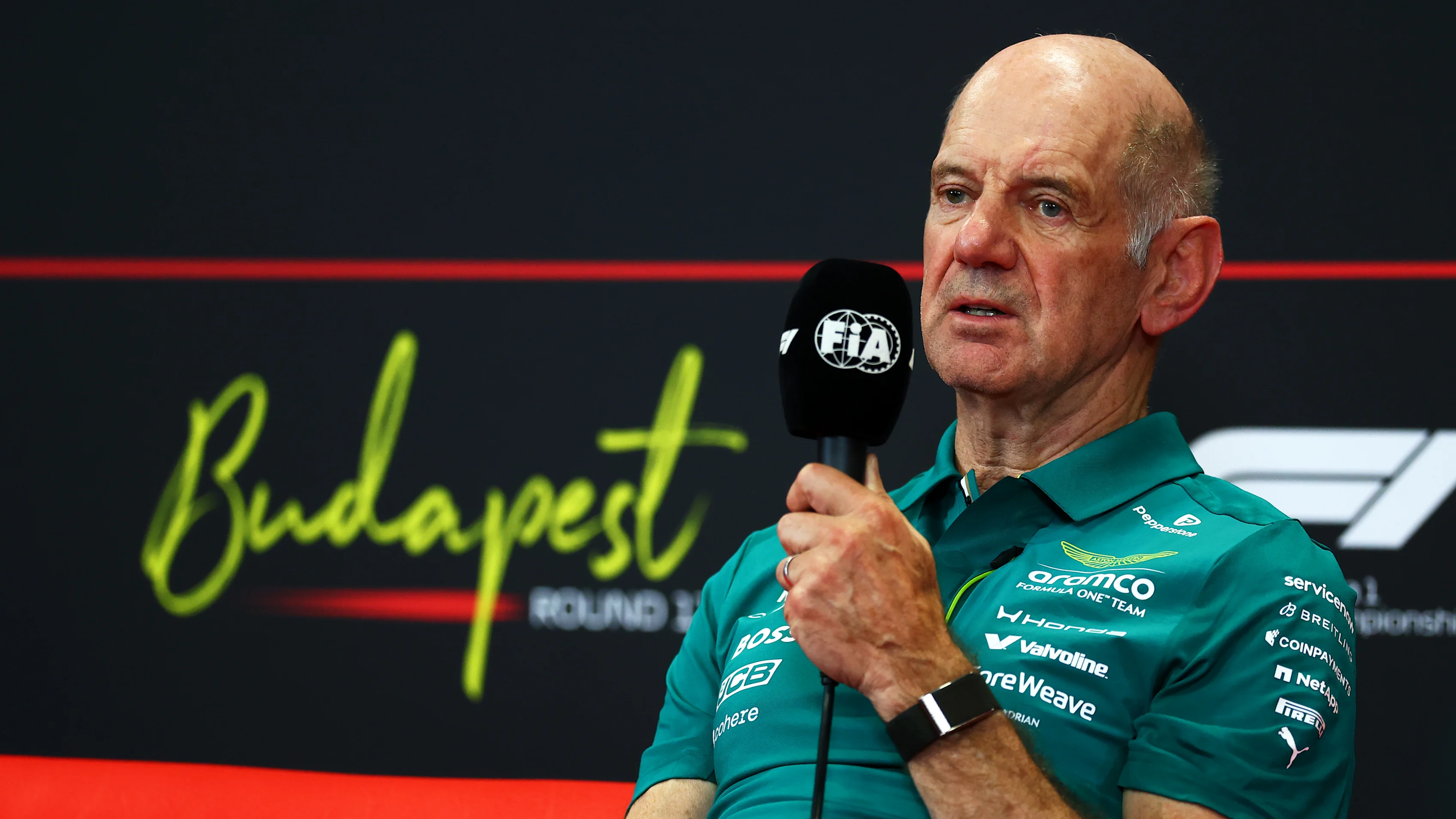 BUDAPEST, HUNGARY - JULY 24: Adrian Newey, Team Principal of Aston Martin F1 Team in the Team