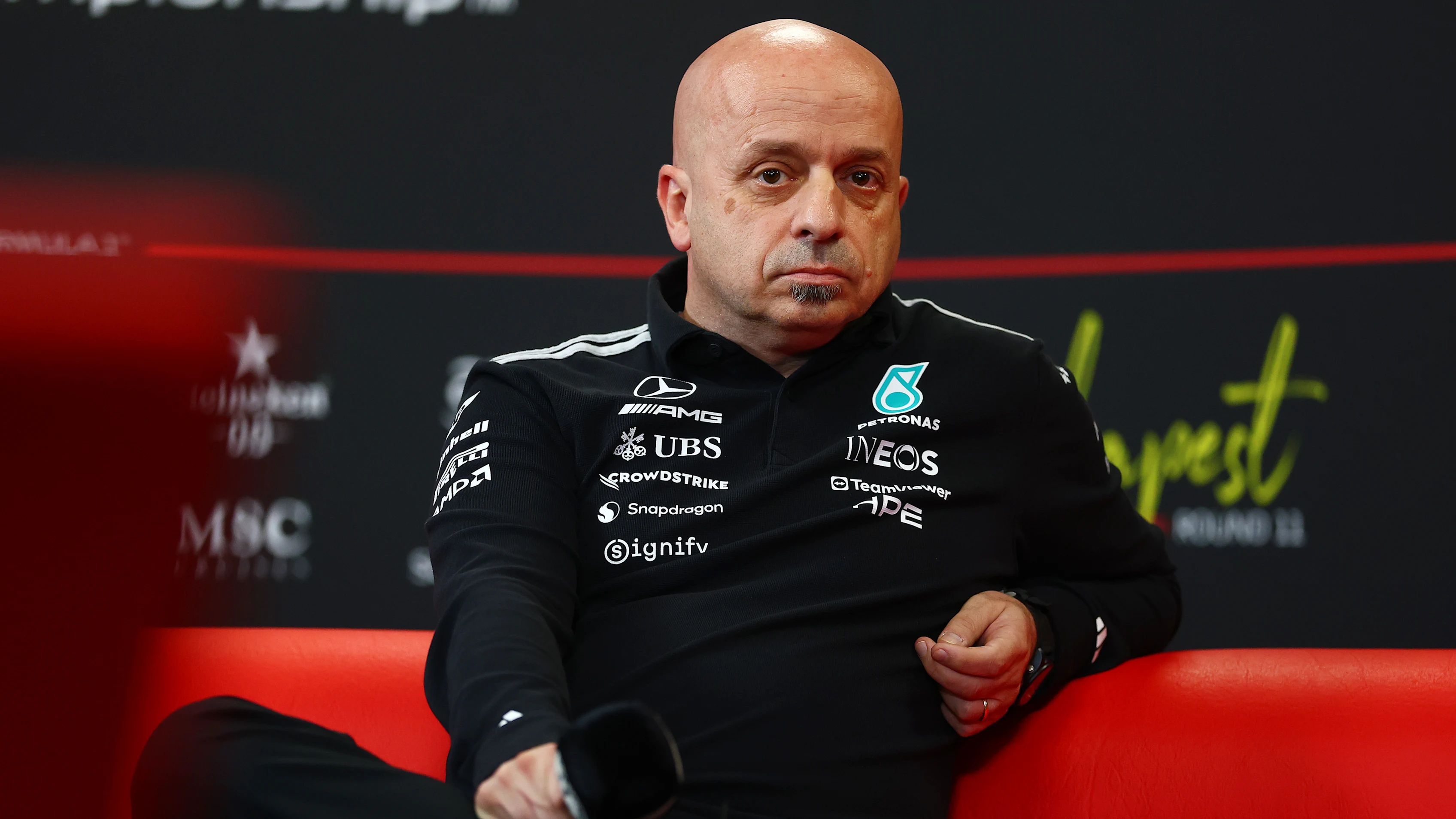 BUDAPEST, HUNGARY - JULY 24: Simone Resta, Deputy Technical Director of Mercedes AMG Petronas F1