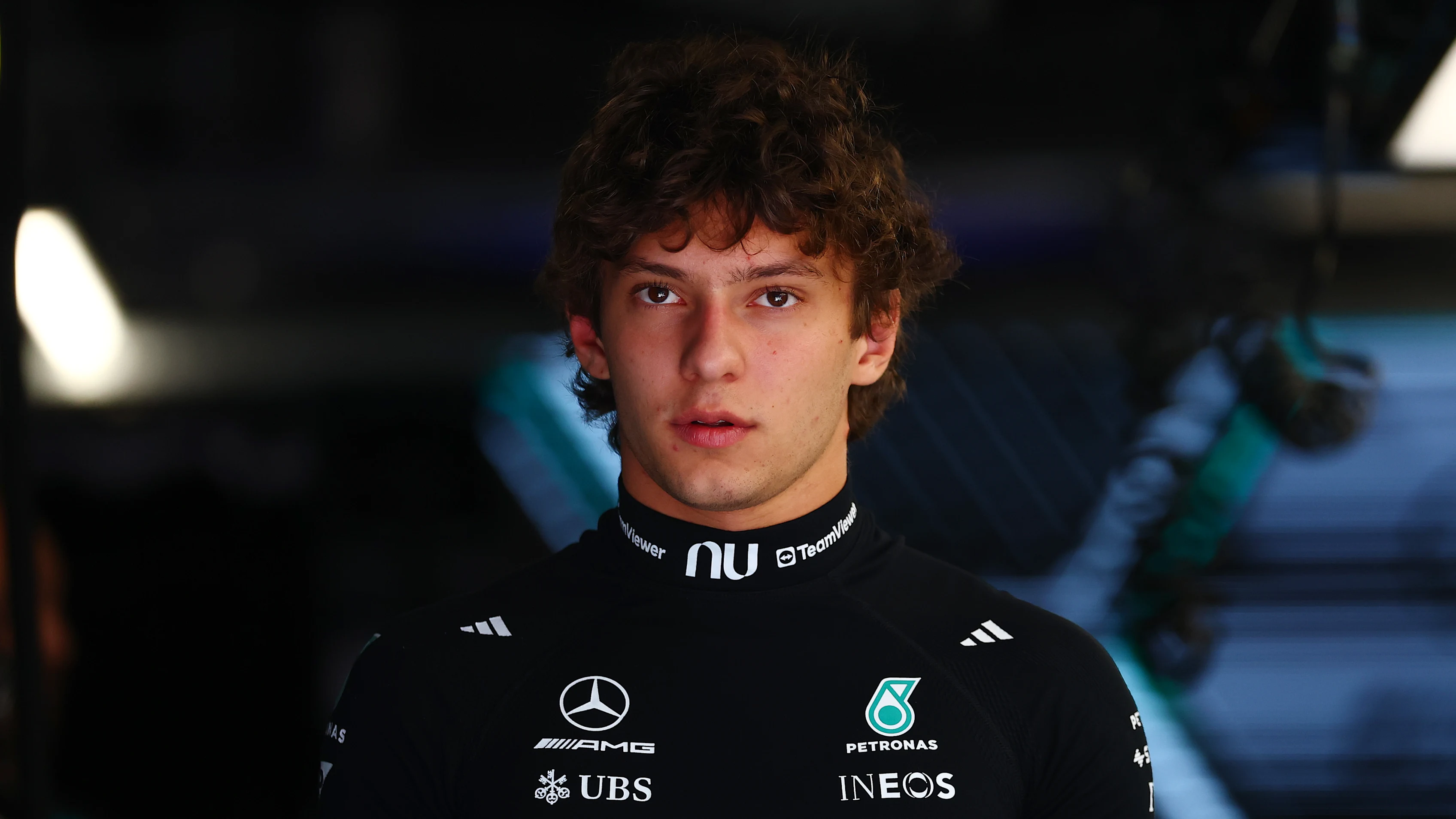 BUDAPEST, HUNGARY - JULY 25: Andrea Kimi Antonelli of Italy and Mercedes AMG Petronas F1 Team looks
