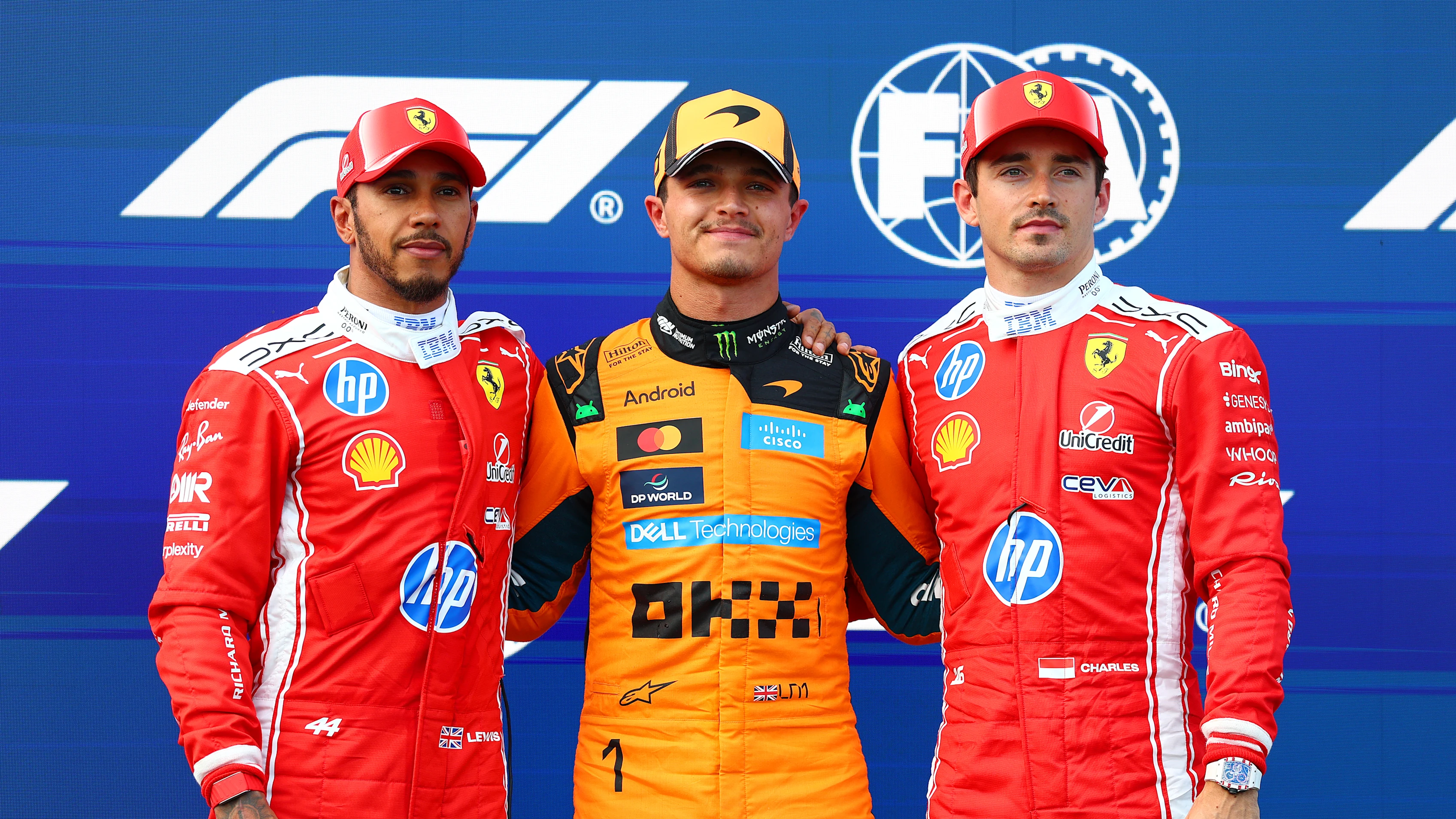 BUDAPEST, HUNGARY - JULY 25: Pole position qualifier Lando Norris of Great Britain and McLaren