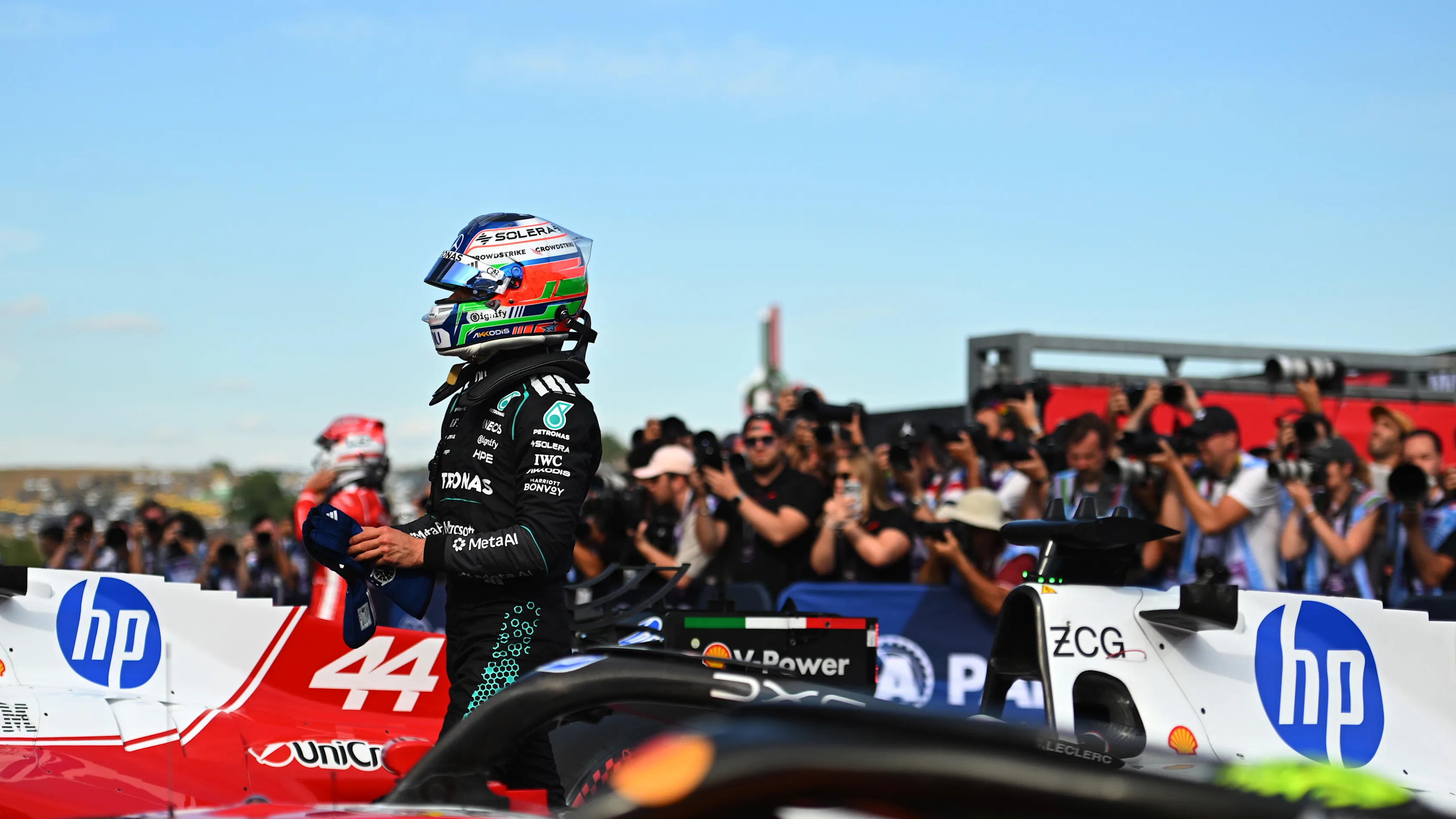 BUDAPEST, HUNGARY - JULY 25: Fourth placed qualifier Andrea Kimi Antonelli of Italy and Mercedes