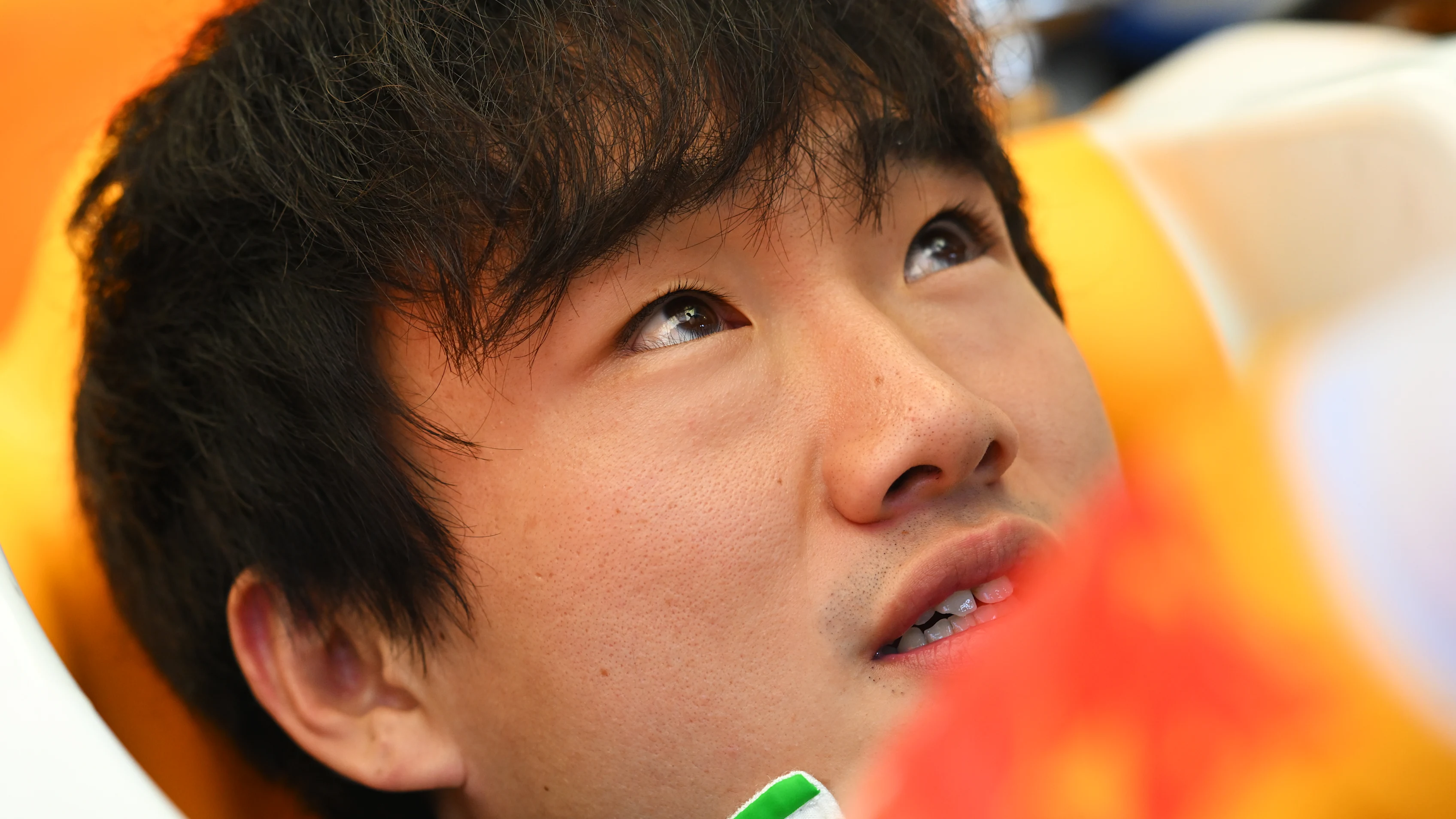 MONZA, ITALY - SEPTEMBER 03: Yuki Tsunoda of Japan and Visa Cash App Racing Bulls has a seat fit in