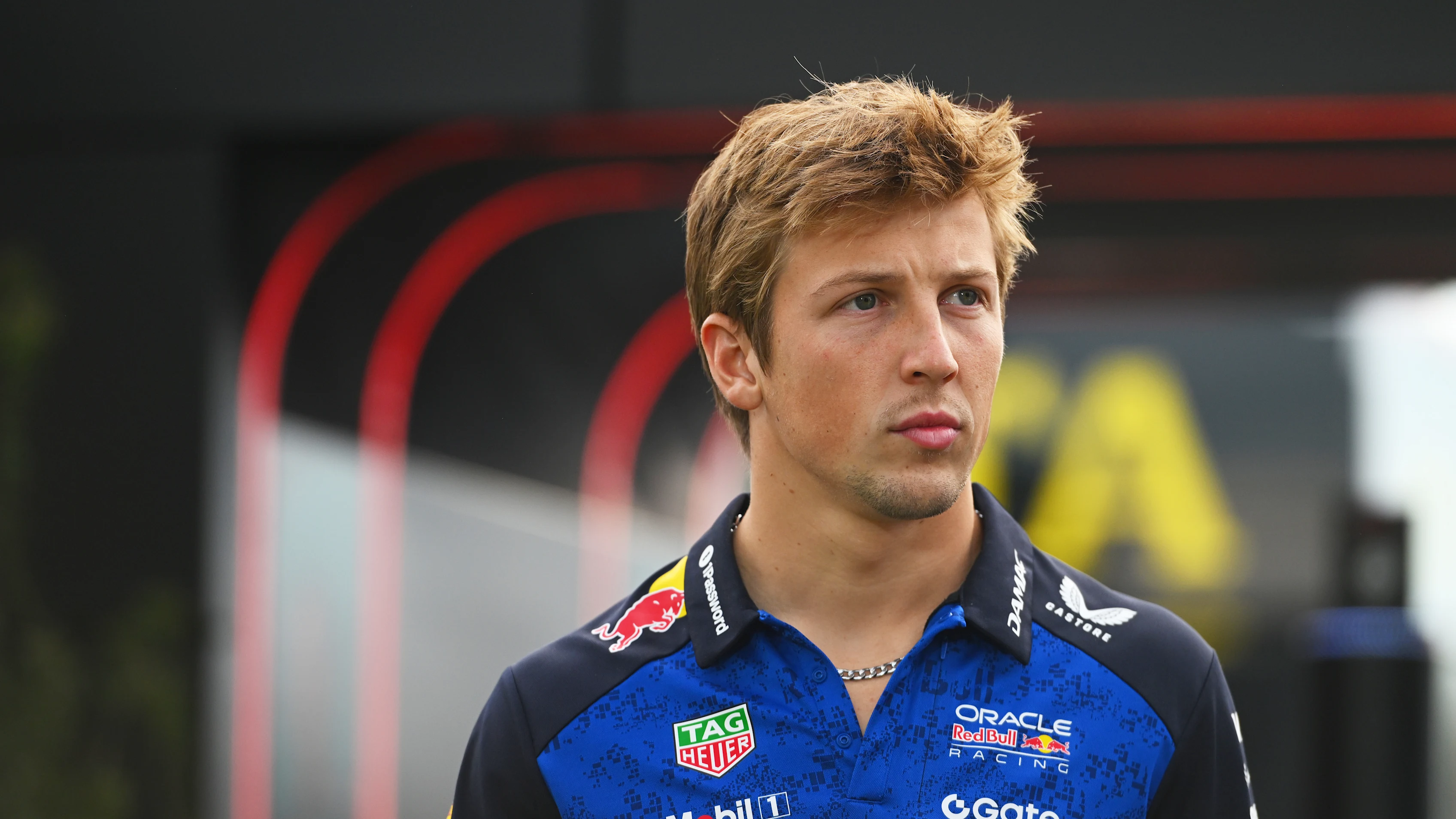MONZA, ITALY - SEPTEMBER 05: Liam Lawson of New Zealand and Oracle Red Bull Racing arrives in the