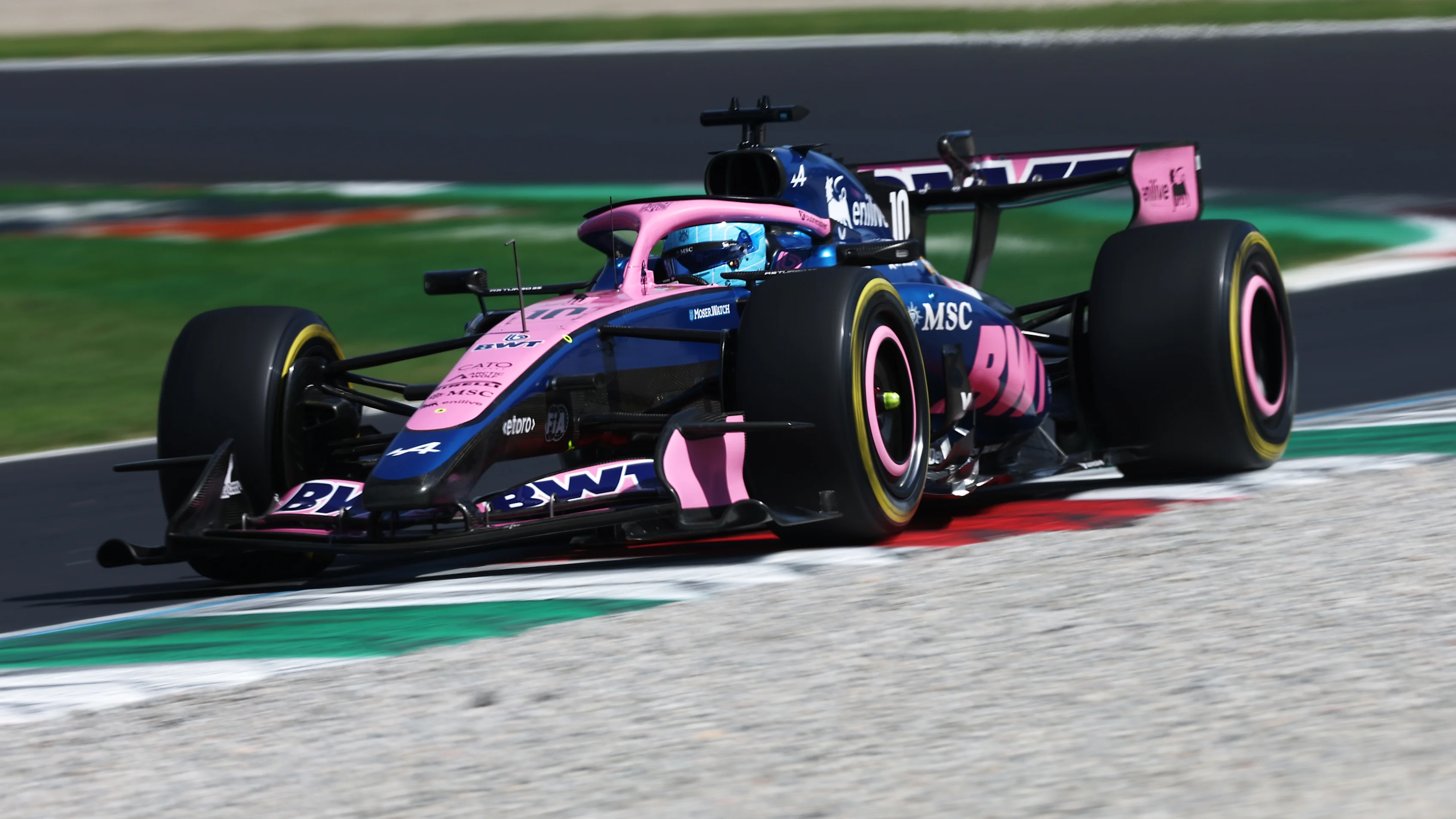 MONZA, ITALY - SEPTEMBER 05: Pierre Gasly of France driving the (10) Alpine F1 A526 Mercedes on