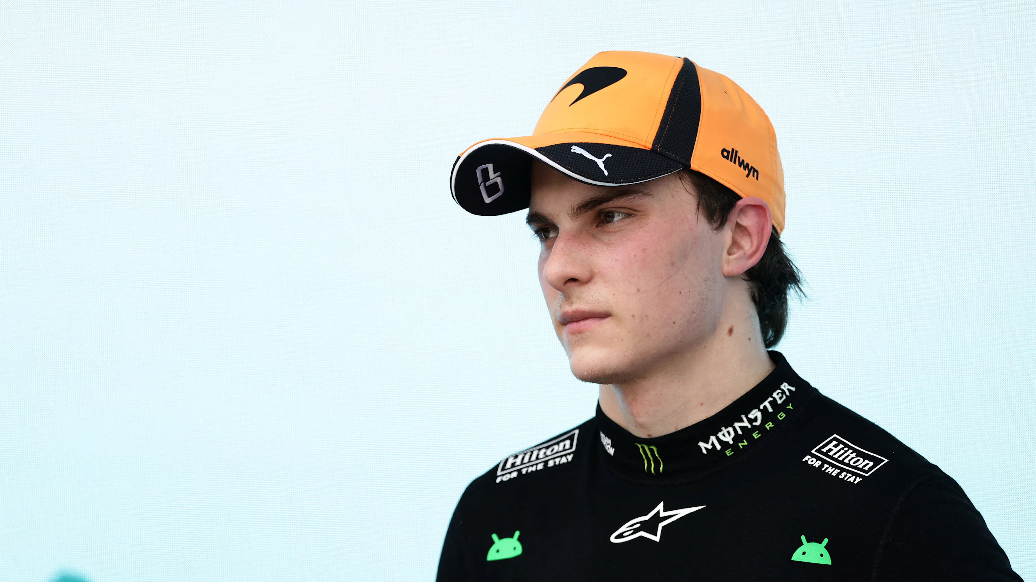 MIAMI, FLORIDA - MAY 03: Third placed Oscar Piastri of Australia and McLaren in parc ferme during