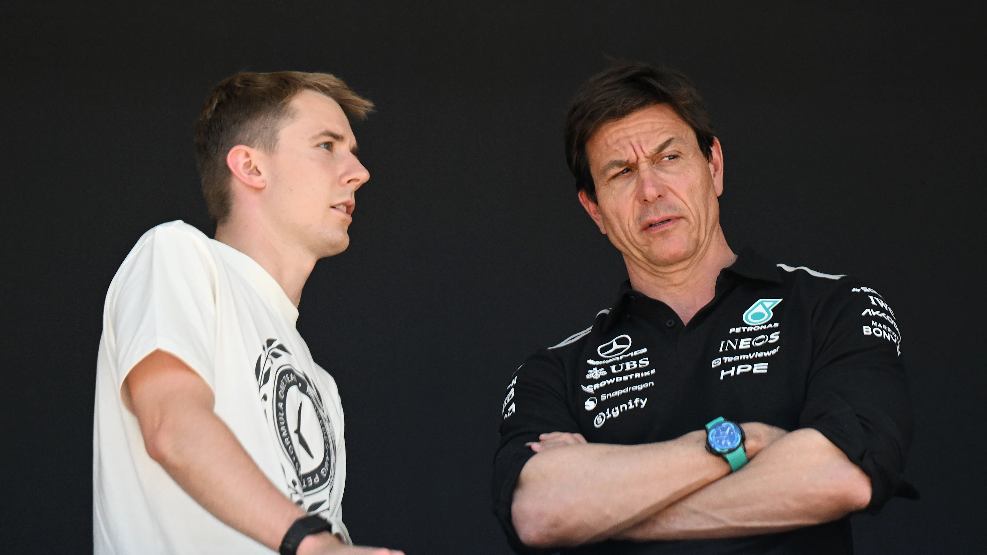MONTE-CARLO, MONACO - JUNE 06: Frederik Vesti of Denmark and Mercedes AMG Petronas F1 Team and Toto