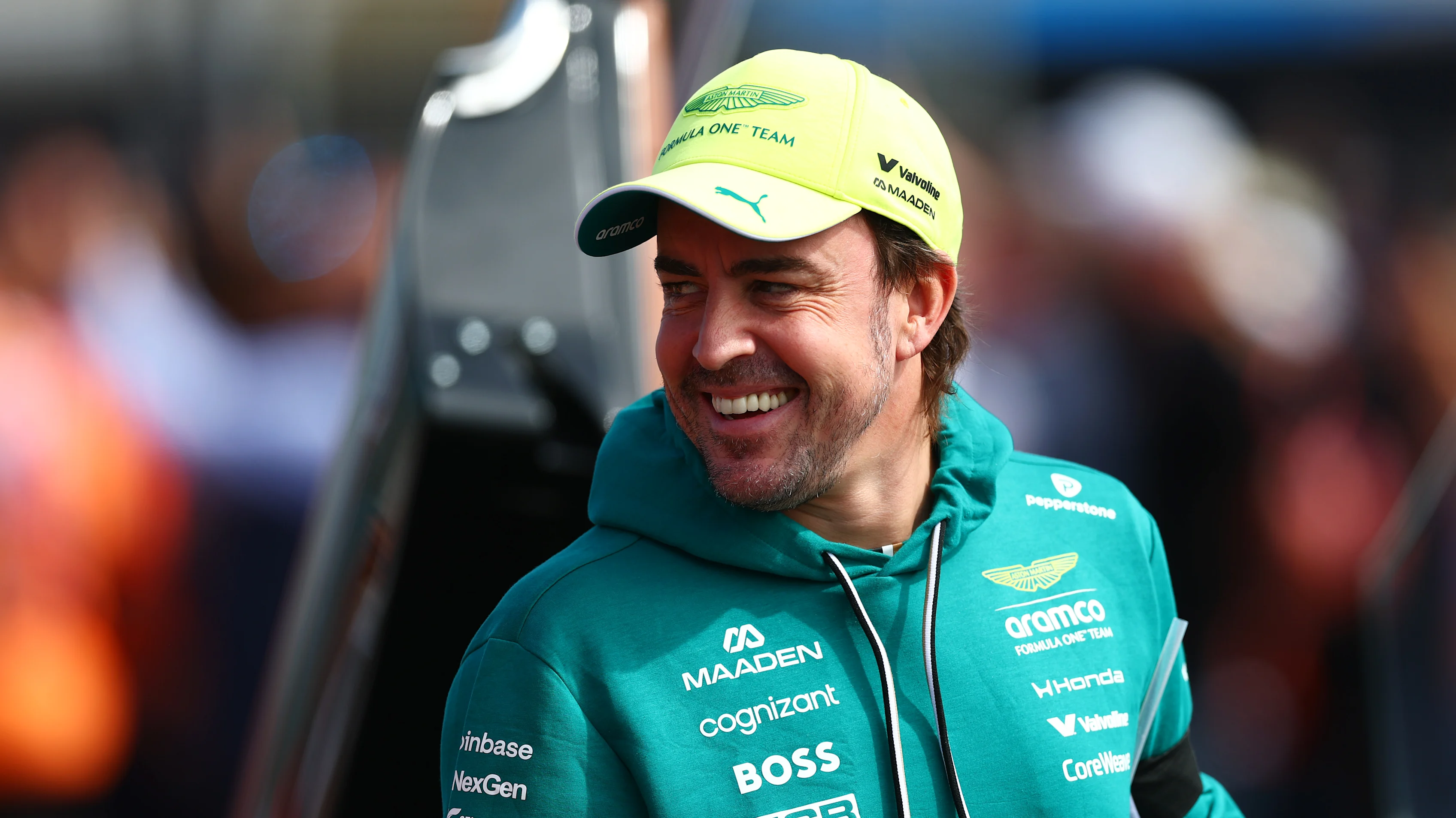 ZANDVOORT, NETHERLANDS - AUGUST 23: Fernando Alonso of Spain and Aston Martin F1 Team on the