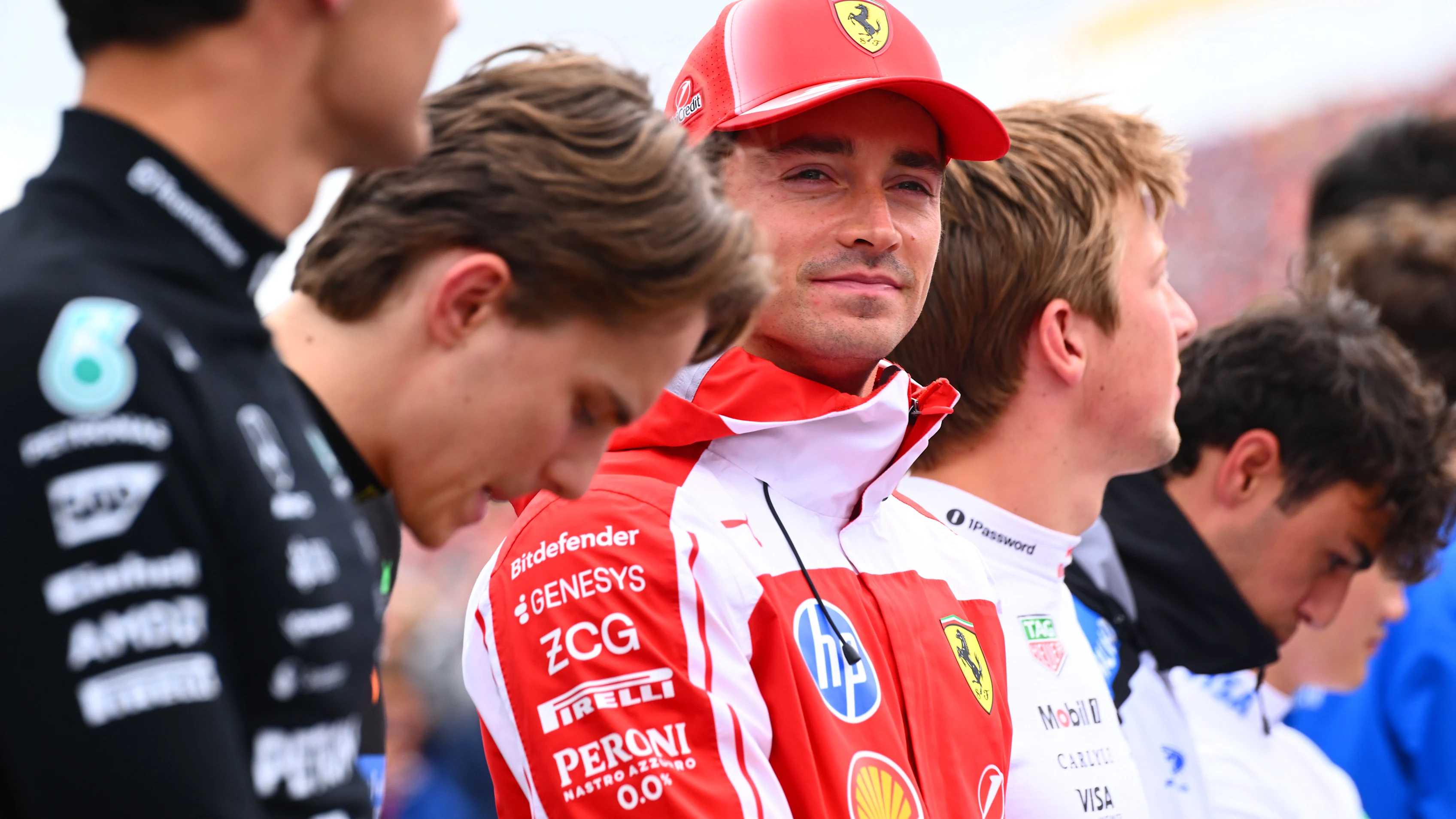 ZANDVOORT, NETHERLANDS - AUGUST 23: Charles Leclerc of Monaco and Scuderia Ferrari on the grid
