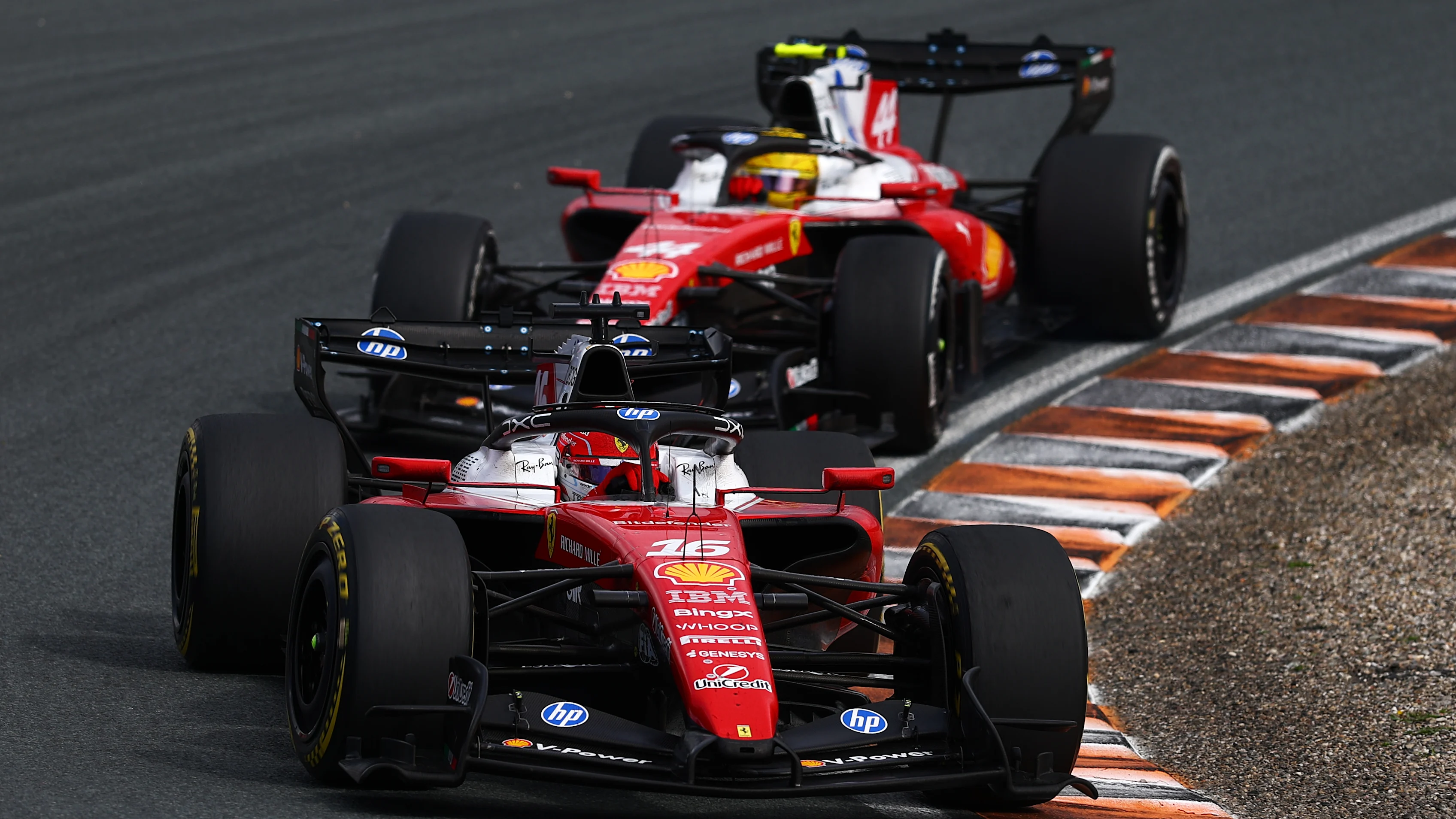 ZANDVOORT, NETHERLANDS - AUGUST 23: Charles Leclerc of Monaco driving the (16) Scuderia Ferrari