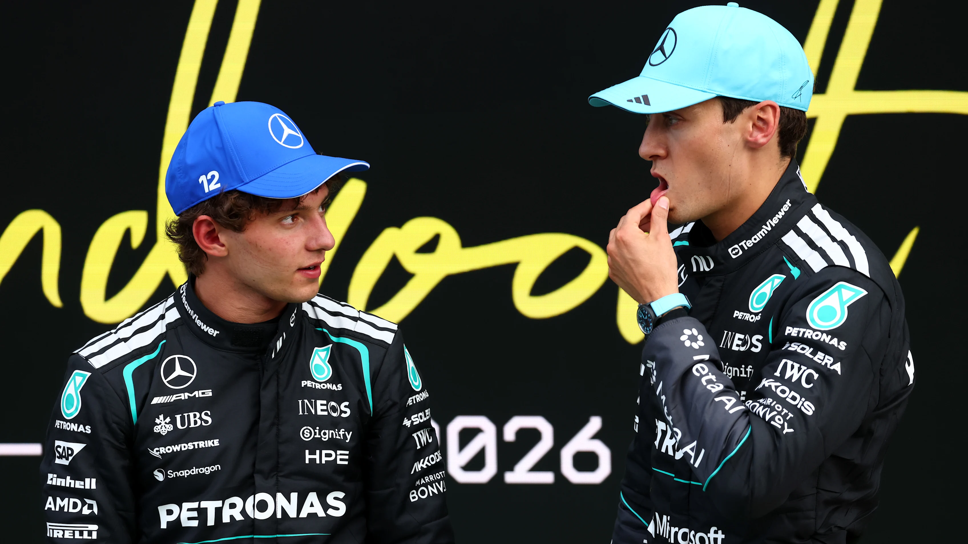 ZANDVOORT, NETHERLANDS - AUGUST 23: Second placed Andrea Kimi Antonelli of Italy and Mercedes AMG
