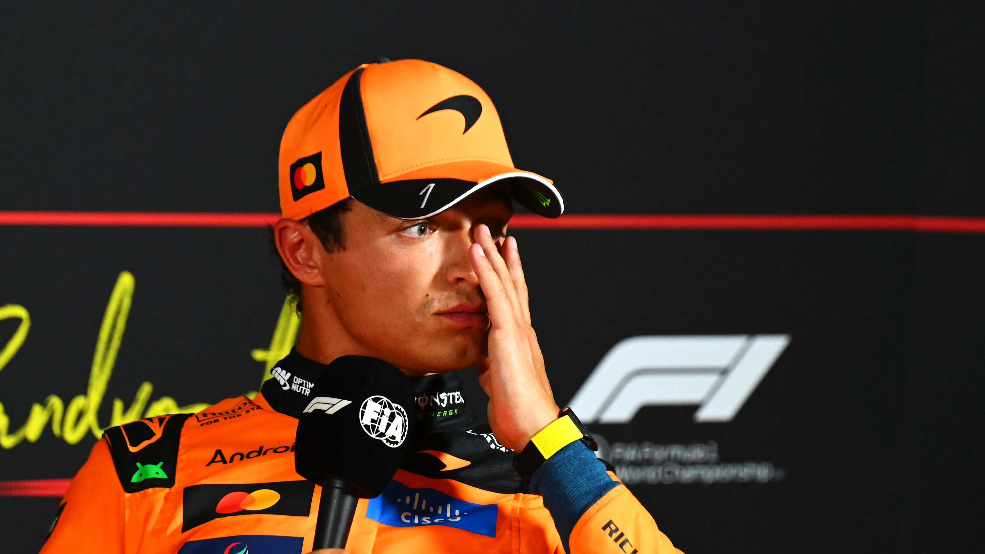 ZANDVOORT, NETHERLANDS - AUGUST 22: Third placed Lando Norris of Great Britain and McLaren in the