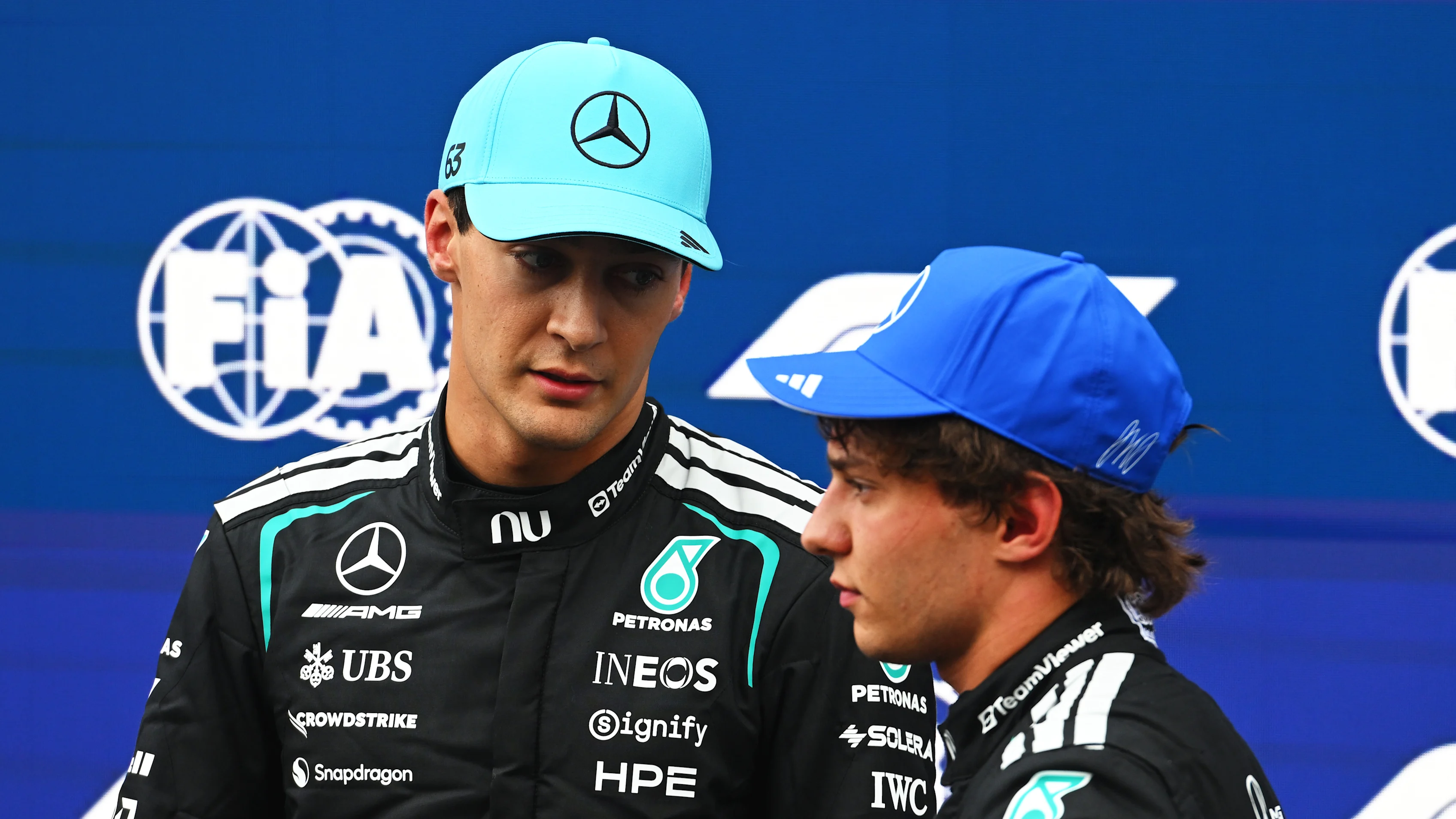 ZANDVOORT, NETHERLANDS - AUGUST 22: Second placed qualifier George Russell of Great Britain and