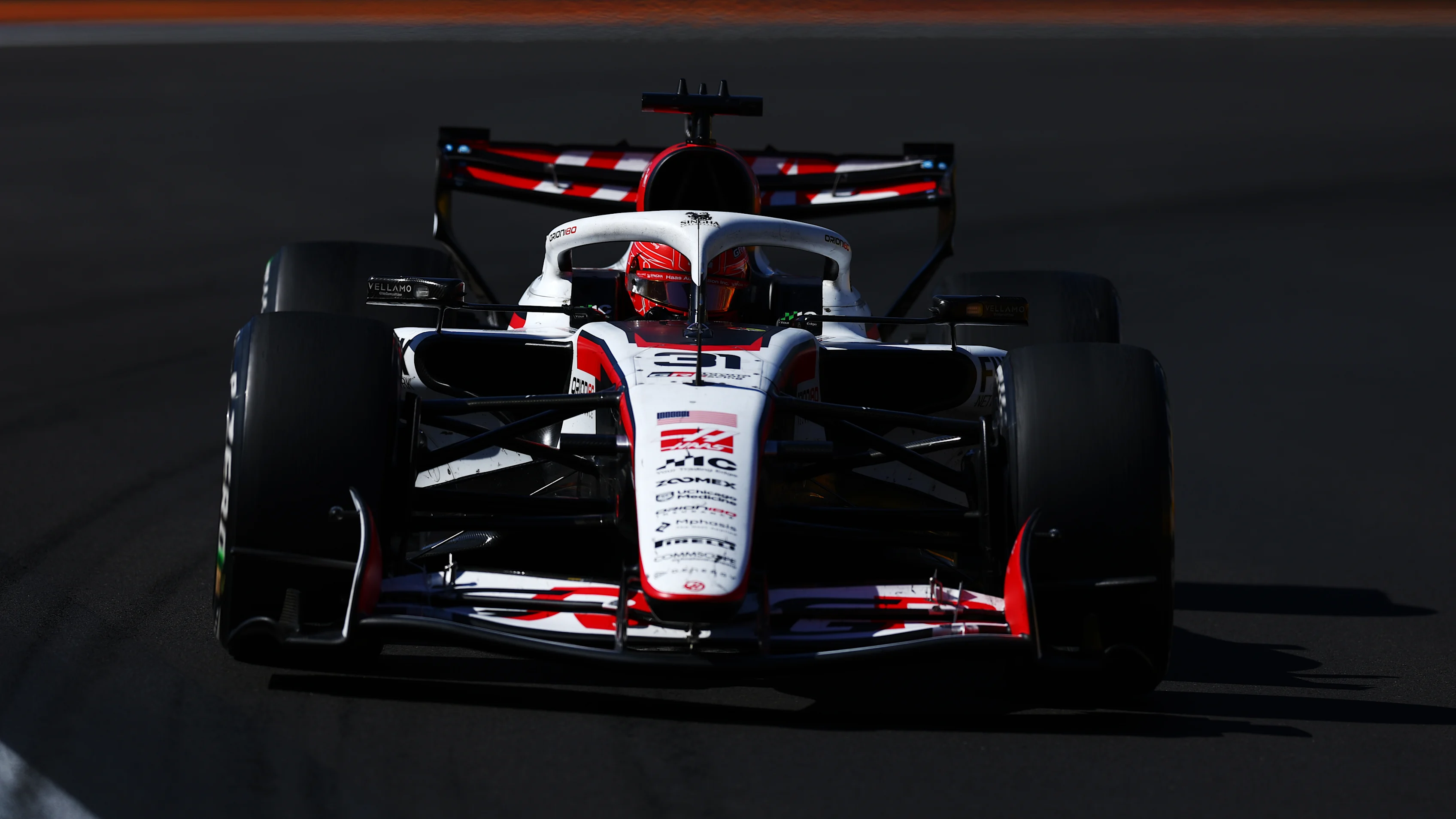 MADRID, SPAIN - SEPTEMBER 13: Esteban Ocon of France driving the (31) Haas F1 VF-26 Ferrari on