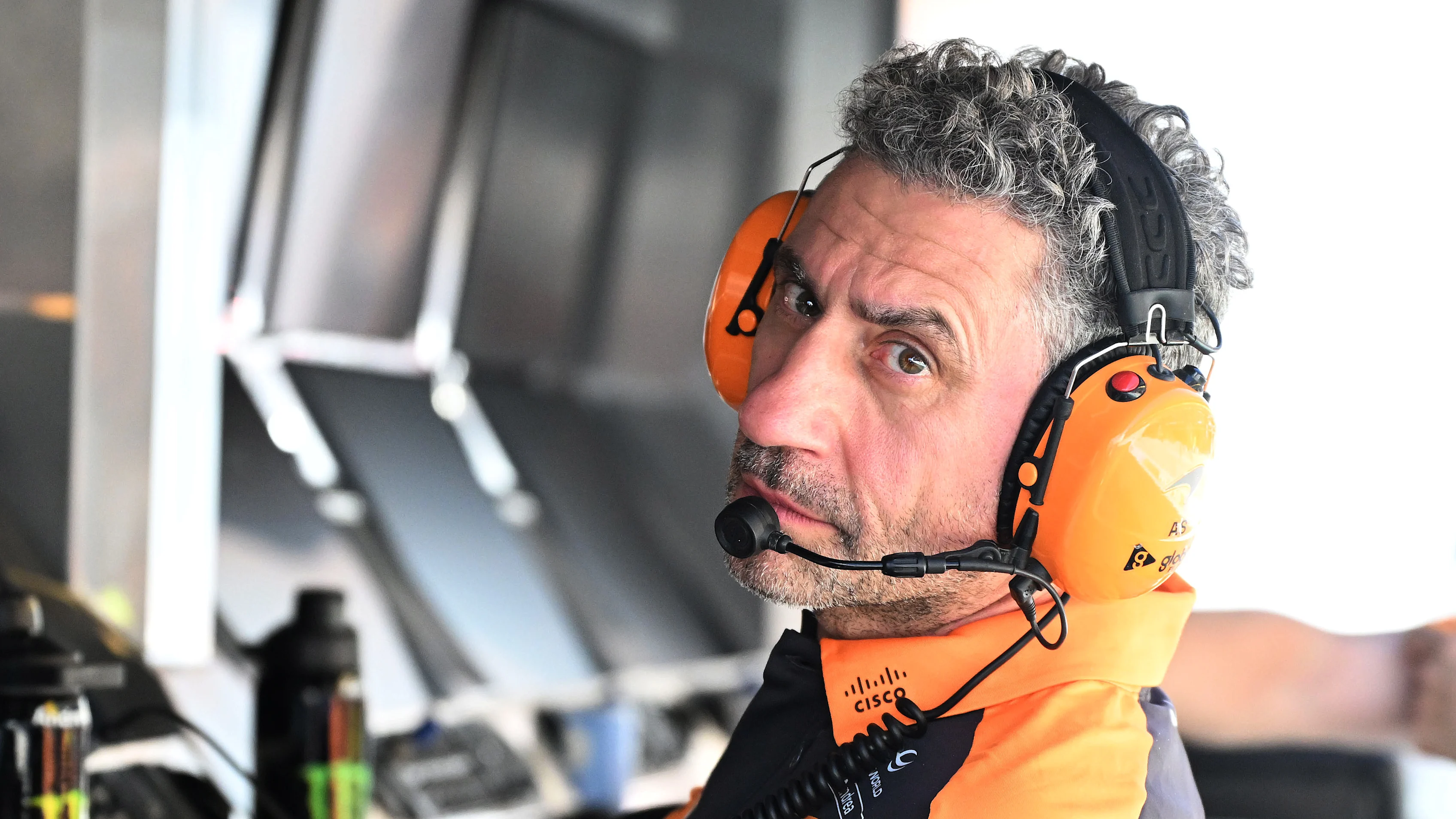 MADRID, SPAIN - SEPTEMBER 11: Andrea Stella, Team Principal of McLaren on the pit wall during
