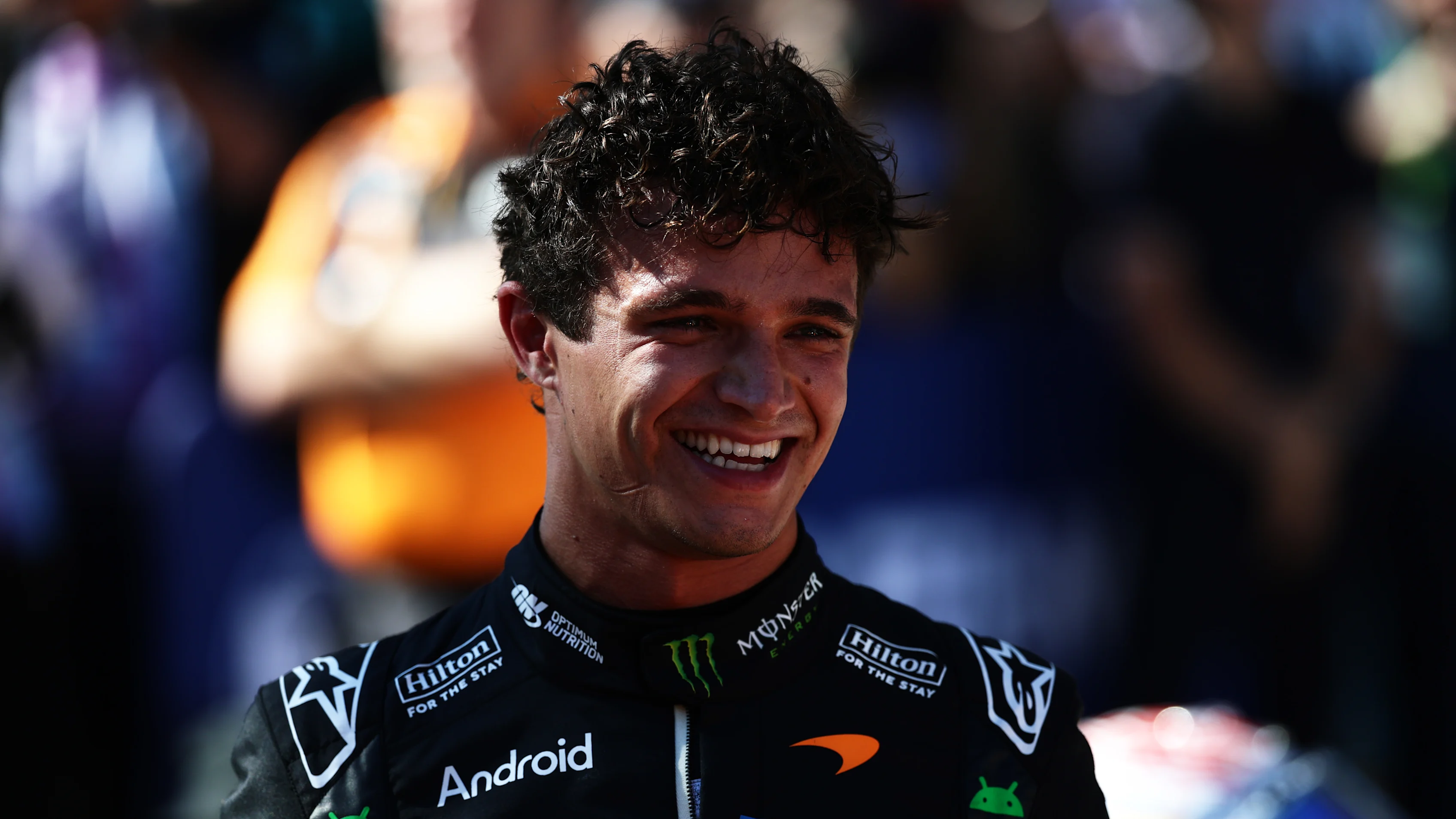 MADRID, SPAIN - SEPTEMBER 12: Pole position qualifier Lando Norris of Great Britain and McLaren