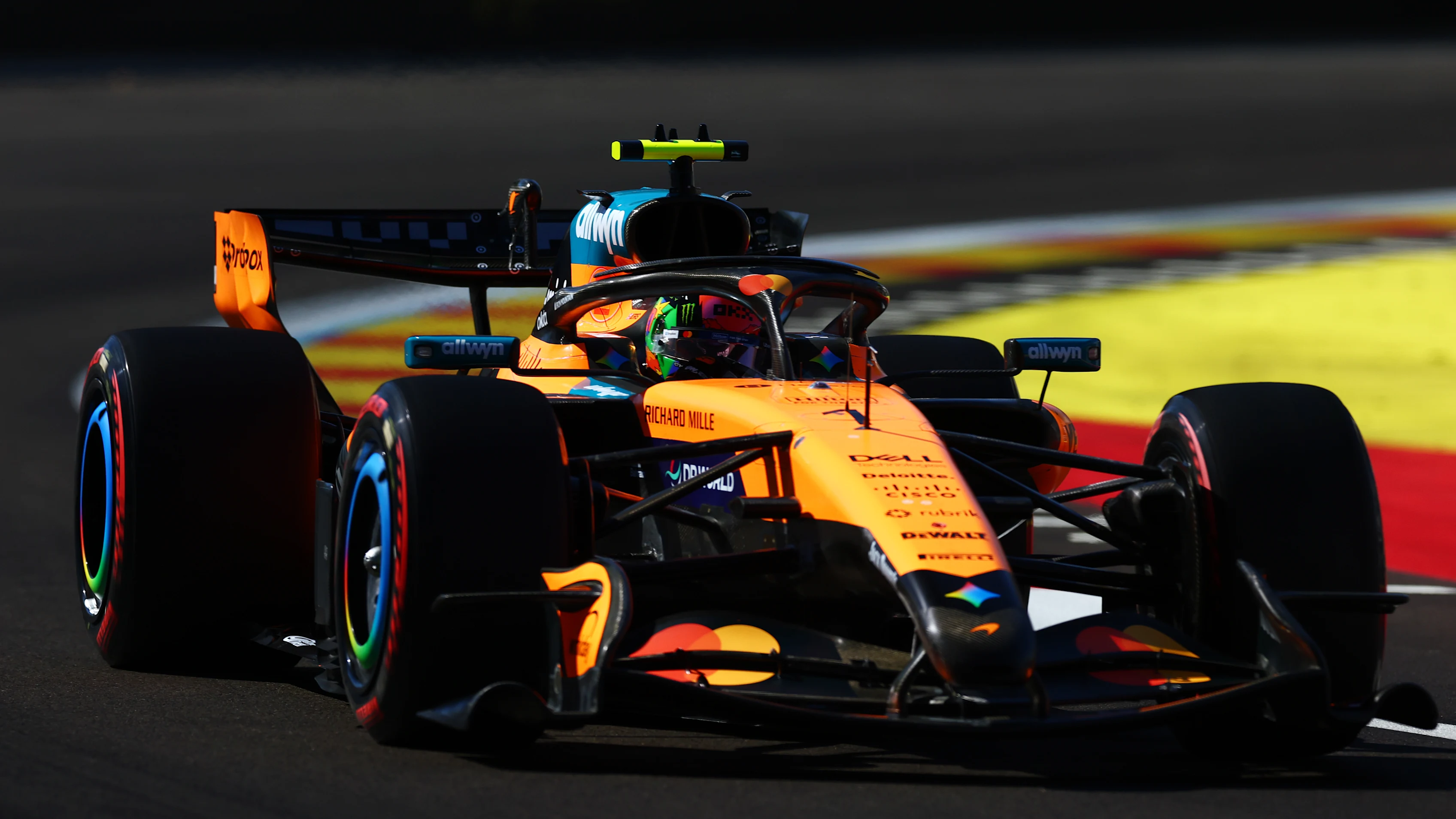 MADRID, SPAIN - SEPTEMBER 12: Lando Norris of Great Britain driving the (1) McLaren MCL40 Mercedes