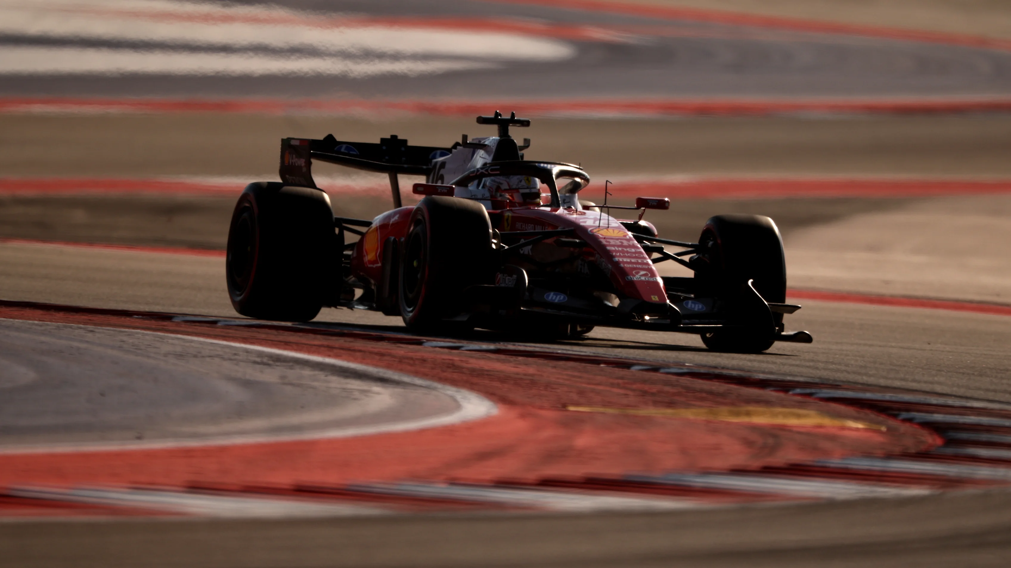 AUSTIN, TEXAS - OCTOBER 23: Charles Leclerc of Monaco driving the (16) Scuderia Ferrari SF-26 on