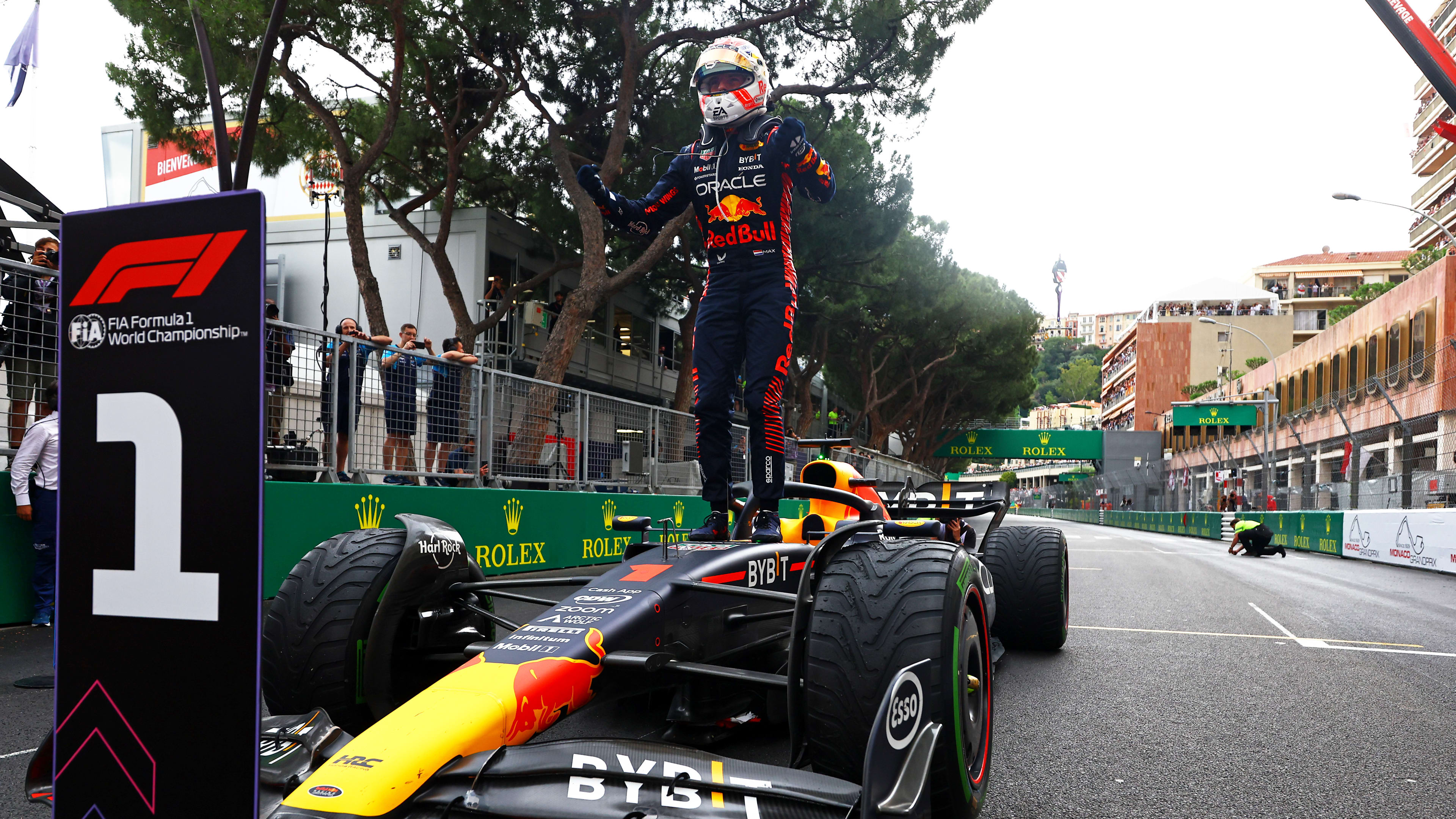 MONTE-CARLO, MONACO - MAY 28: Race winner Max Verstappen of the Netherlands and Oracle Red Bull