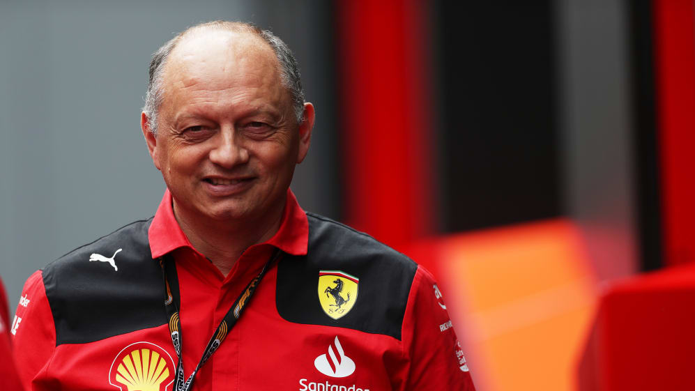 BARCELONA, SPAIN - JUNE 03: Ferrari Team Principal Frederic Vasseur looks on in the Paddock during